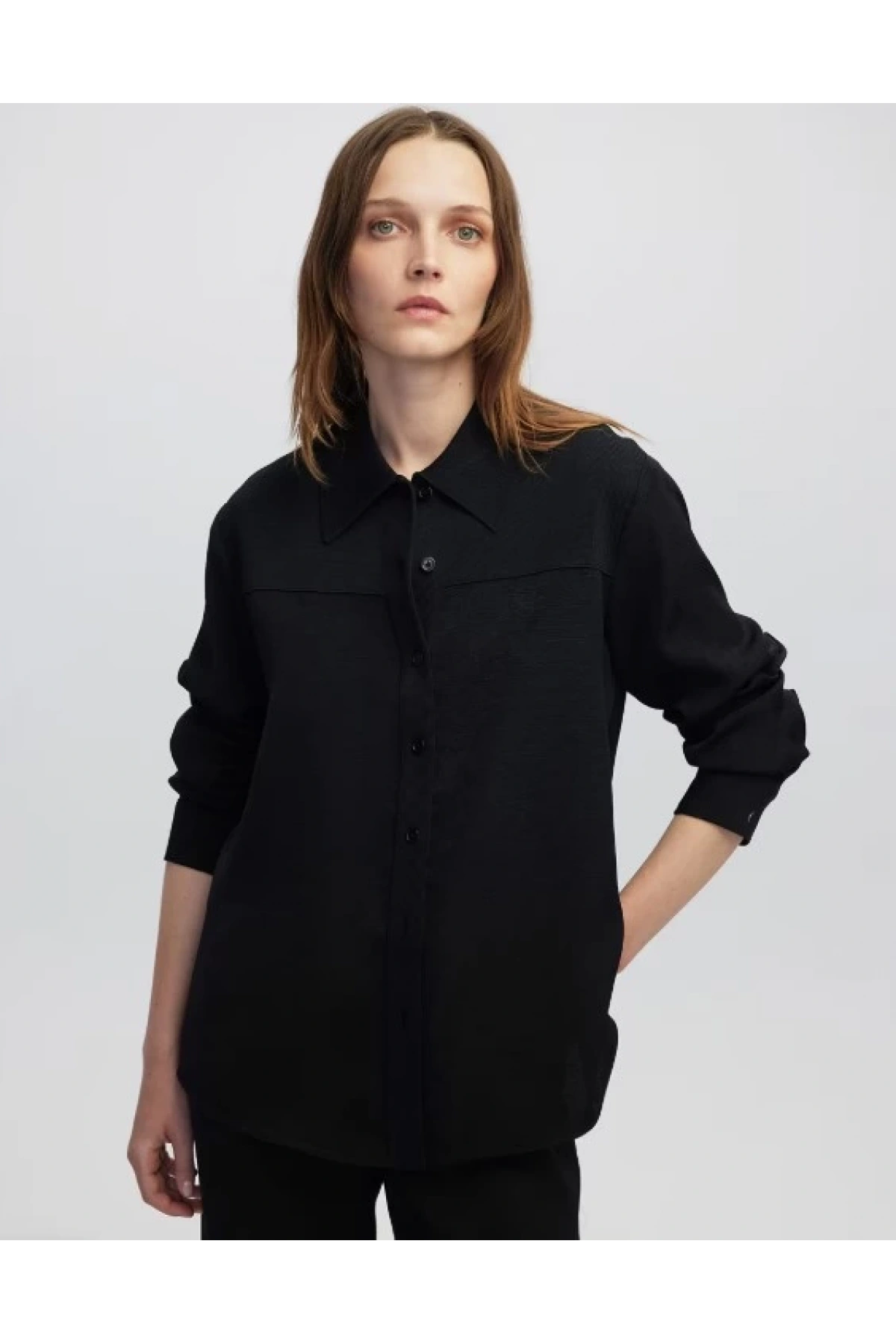 İpekyol Triko Mix Rahat Kesim Gömlek IW6250025071