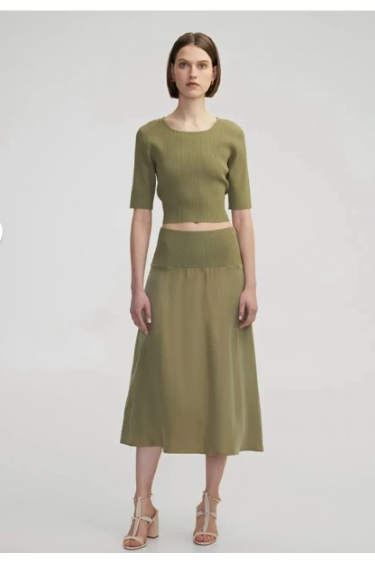 İpekyol Triko Ve Cupro Mix Etek IS1250004151