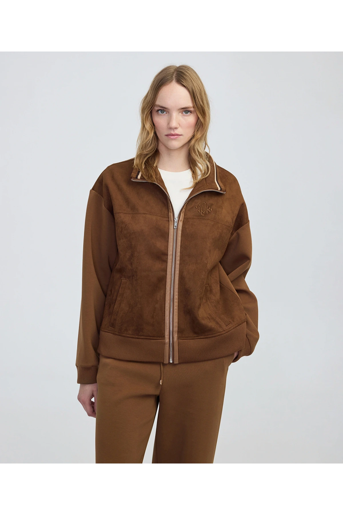 İpekyol Üç Boyutlu Monogram Kadın Nakışlı Taba Sweatshirt IW6250091059