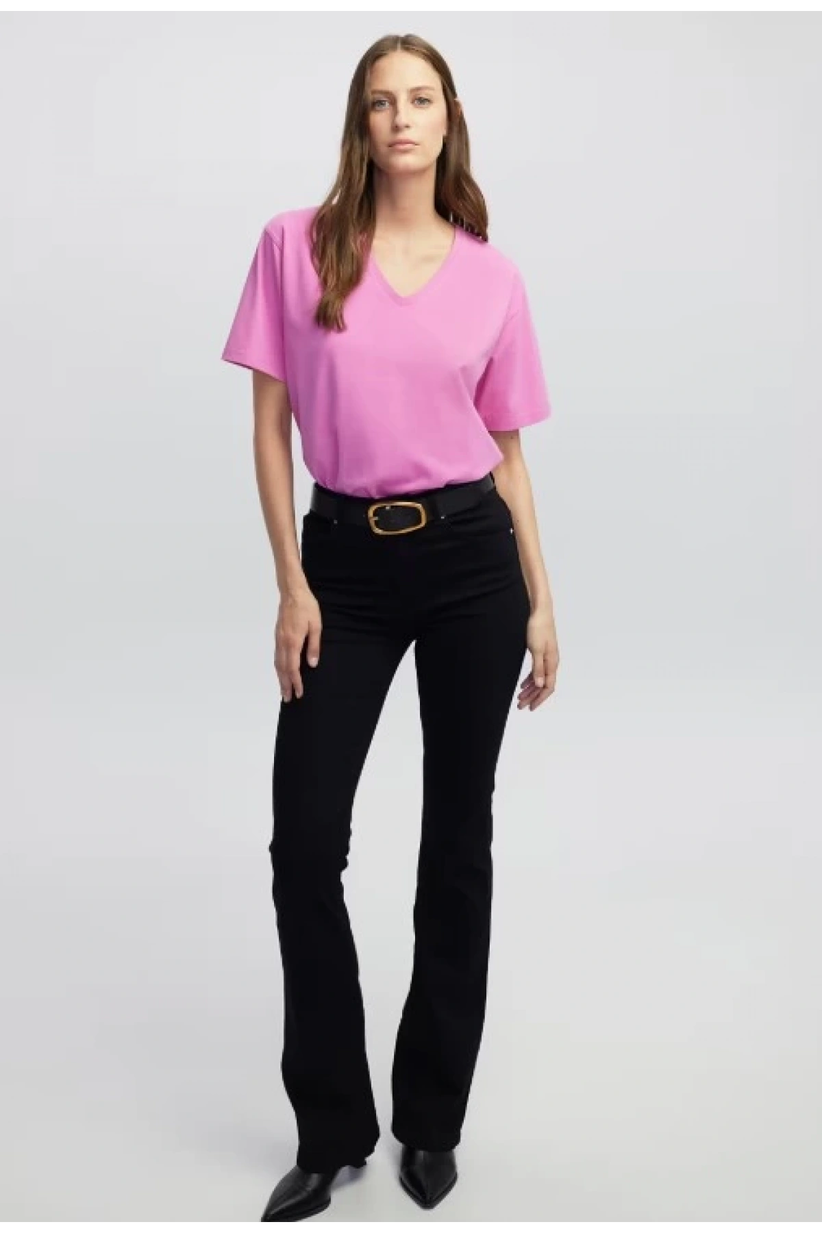 İpekyol V Yaka Basic T-Shirt IW6250070073