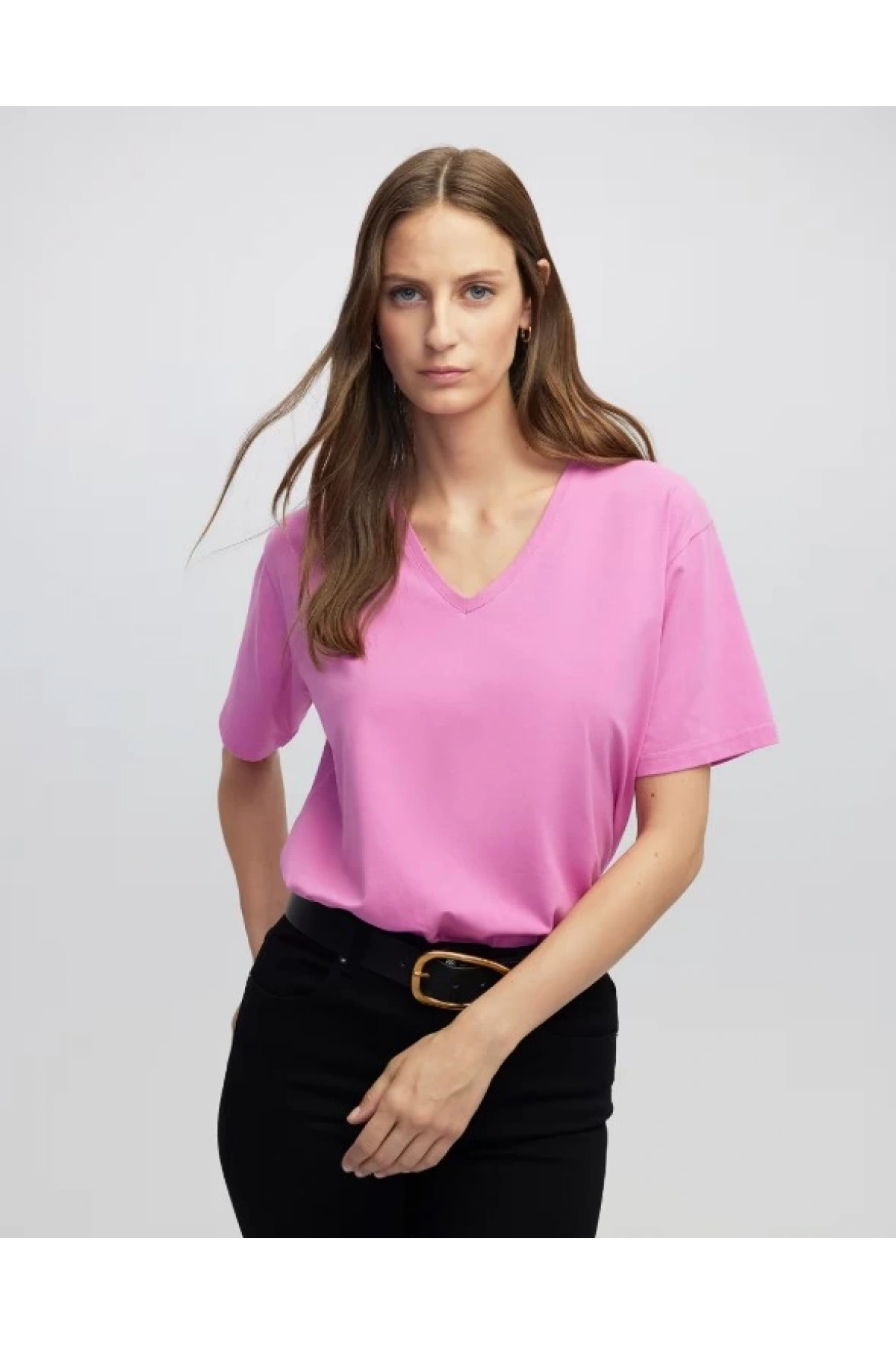 İpekyol V Yaka Basic T-Shirt IW6250070073