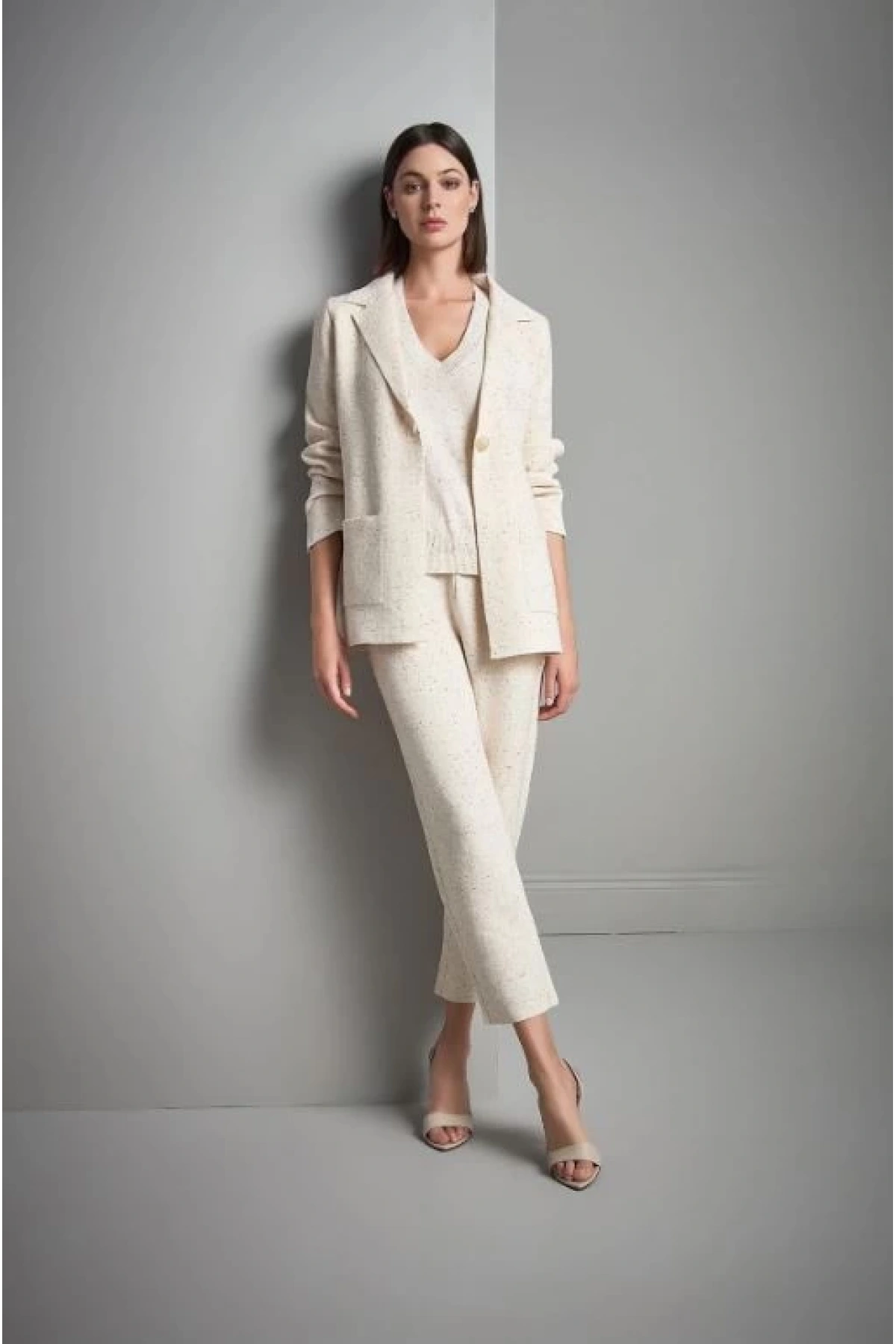 Join Us Tek Düğmeli Nopeli Triko Blazer Ceket 2526W001