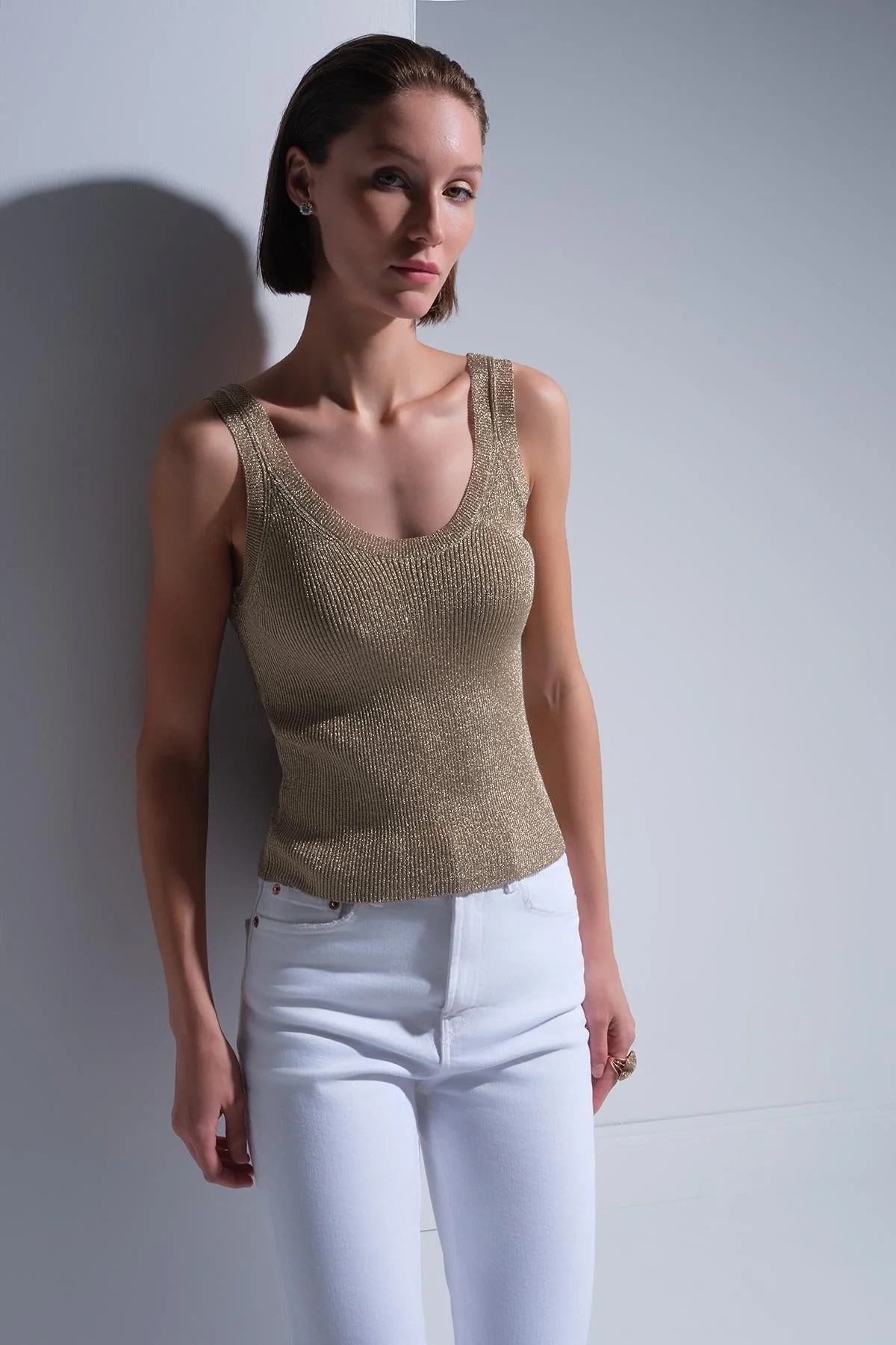 Join Us V Yaka Askılı Bluz 2025S114