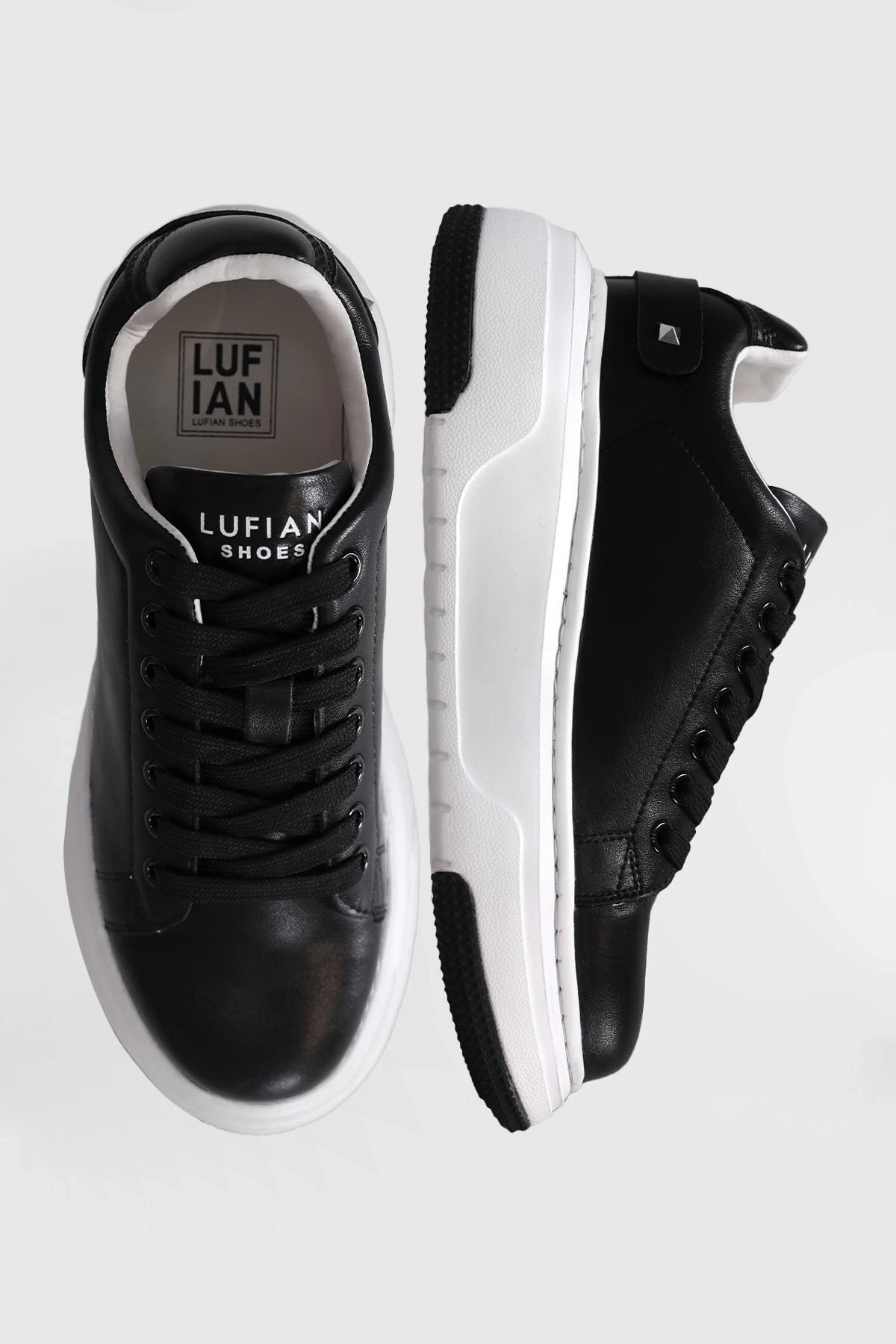 Lufian Adel Kadın Siyah Deri Sneaker Ayakkabı 121230017