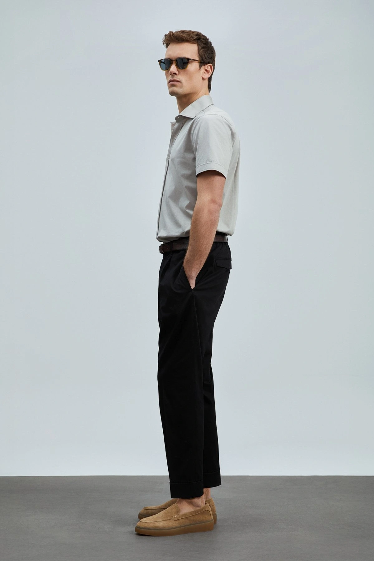 Lufian Albert Smart Chino Erkek Siyah Pantolon 111190345