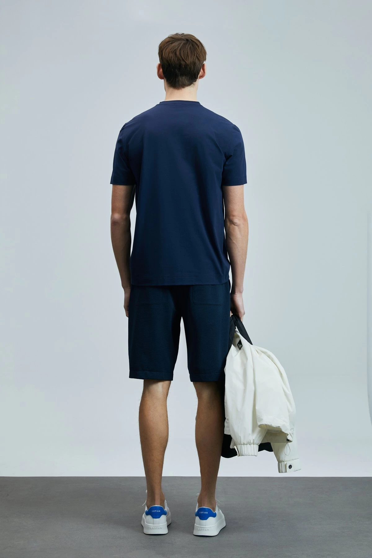 Lufian Erkek Aler Chino Slim Lacivert Şort 111210079