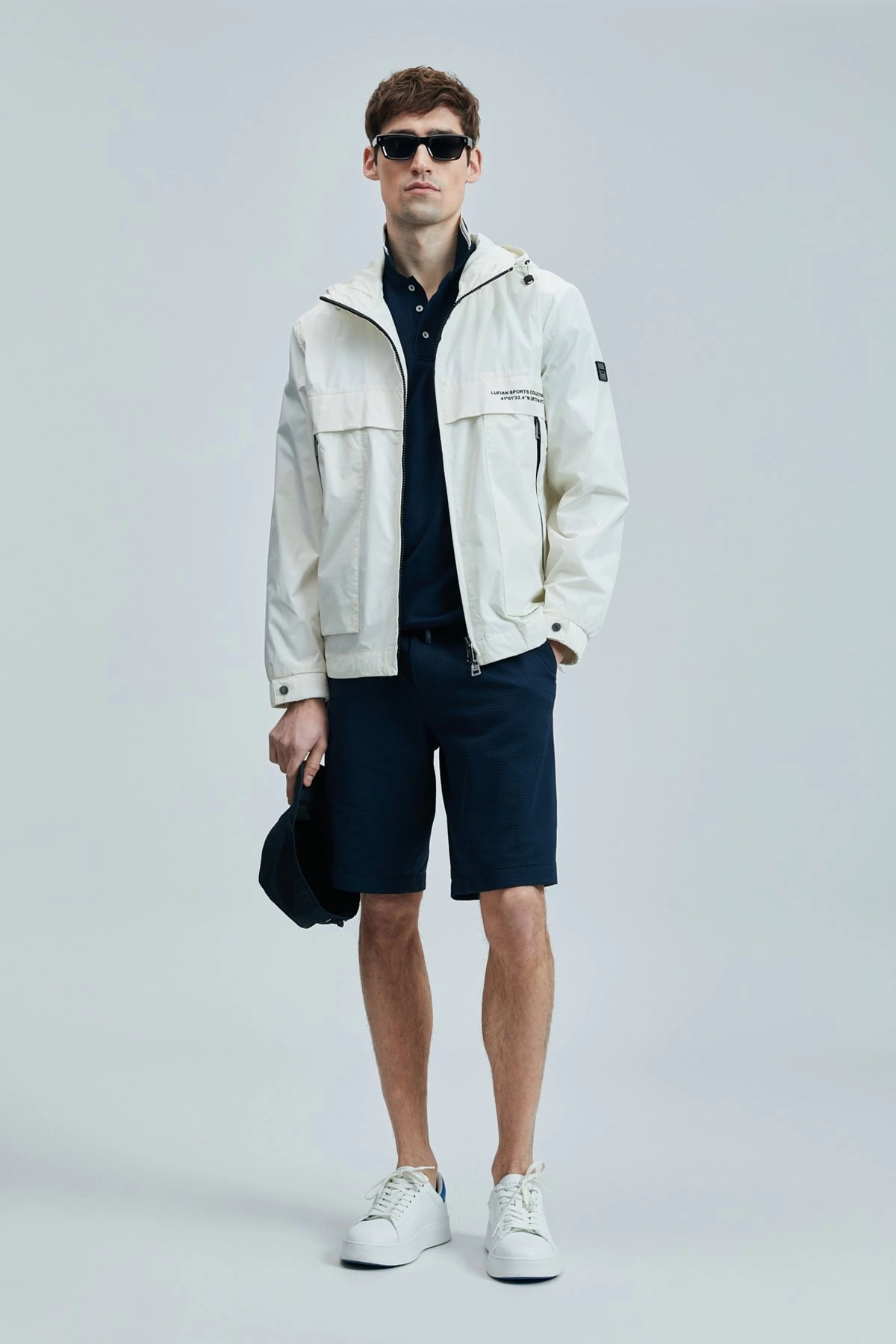 Lufian Erkek Aler Chino Slim Lacivert Şort 111210079