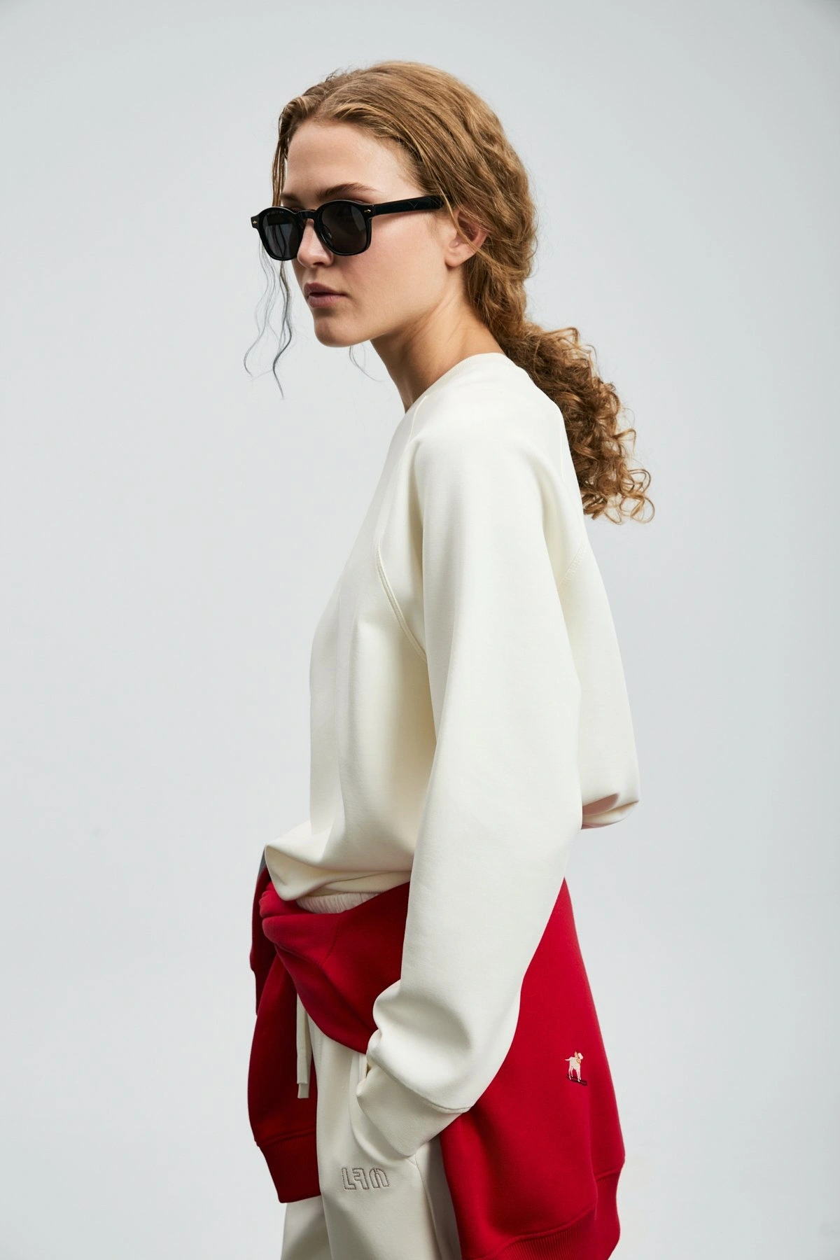 Lufian Alice Kadın Kırık Beyaz Örme Sweatshirt 122030016