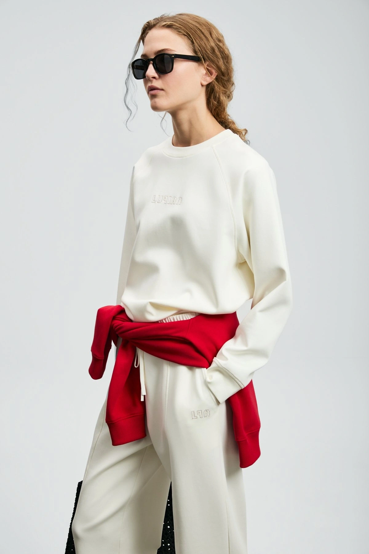 Lufian Alice Kadın Kırık Beyaz Örme Sweatshirt 122030016