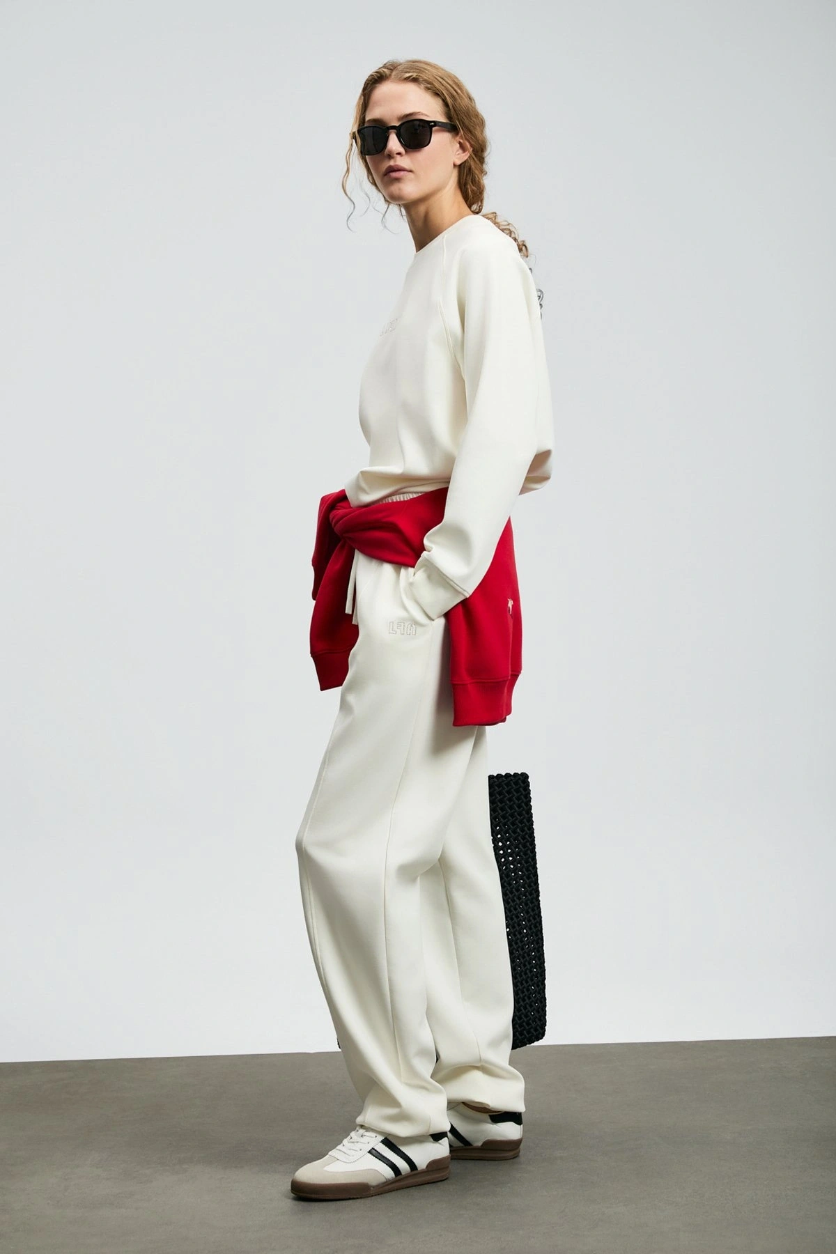 Lufian Alice Kadın Kırık Beyaz Örme Sweatshirt 122030016