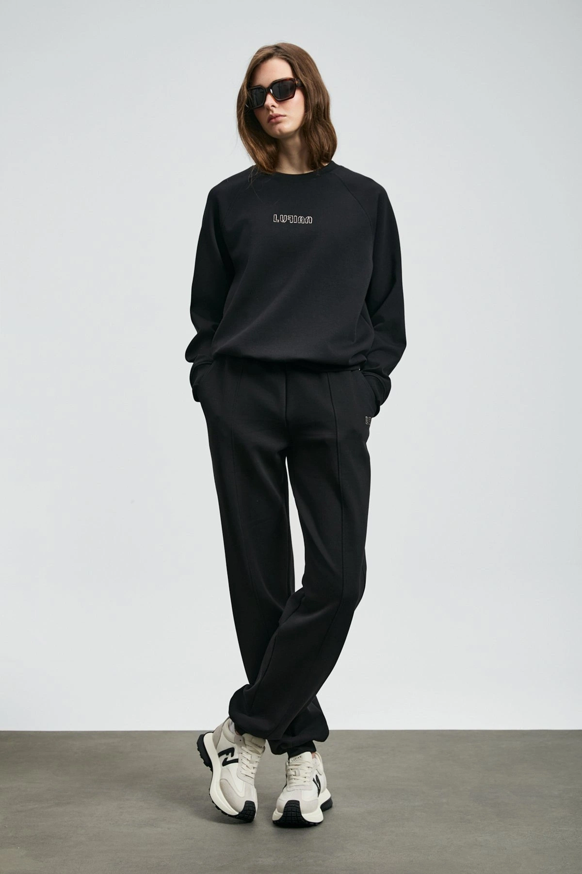 Lufian Alice Kadın Siyah Örme Sweatshirt 122030016