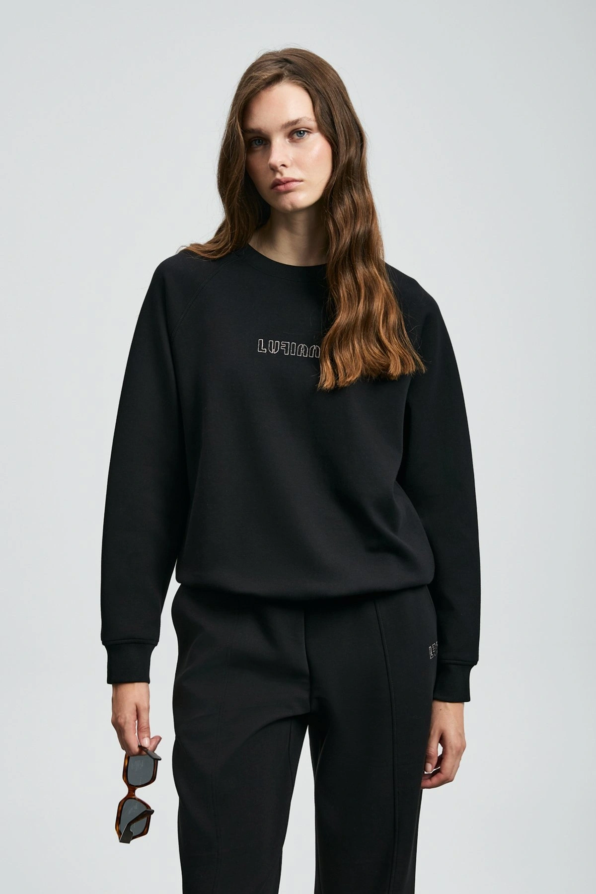 Lufian Alice Kadın Siyah Örme Sweatshirt 122030016