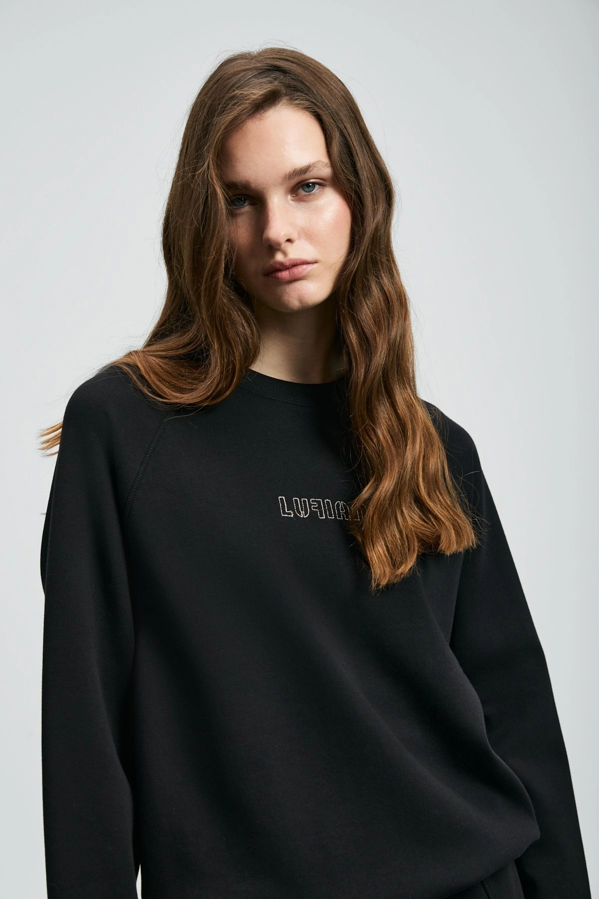 Lufian Alice Kadın Siyah Örme Sweatshirt 122030016