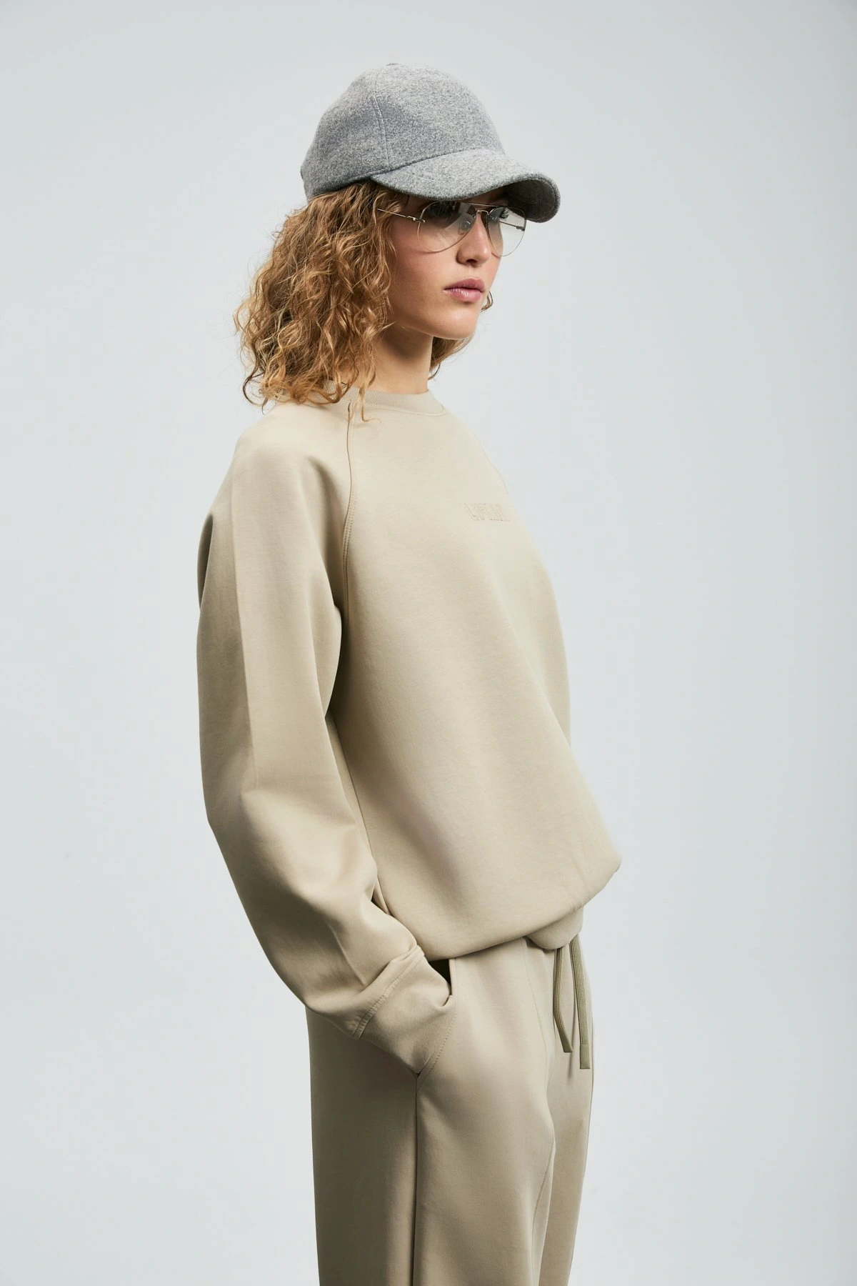 Lufian Kadın Alice Örme Bej Sweatshirt 122030016