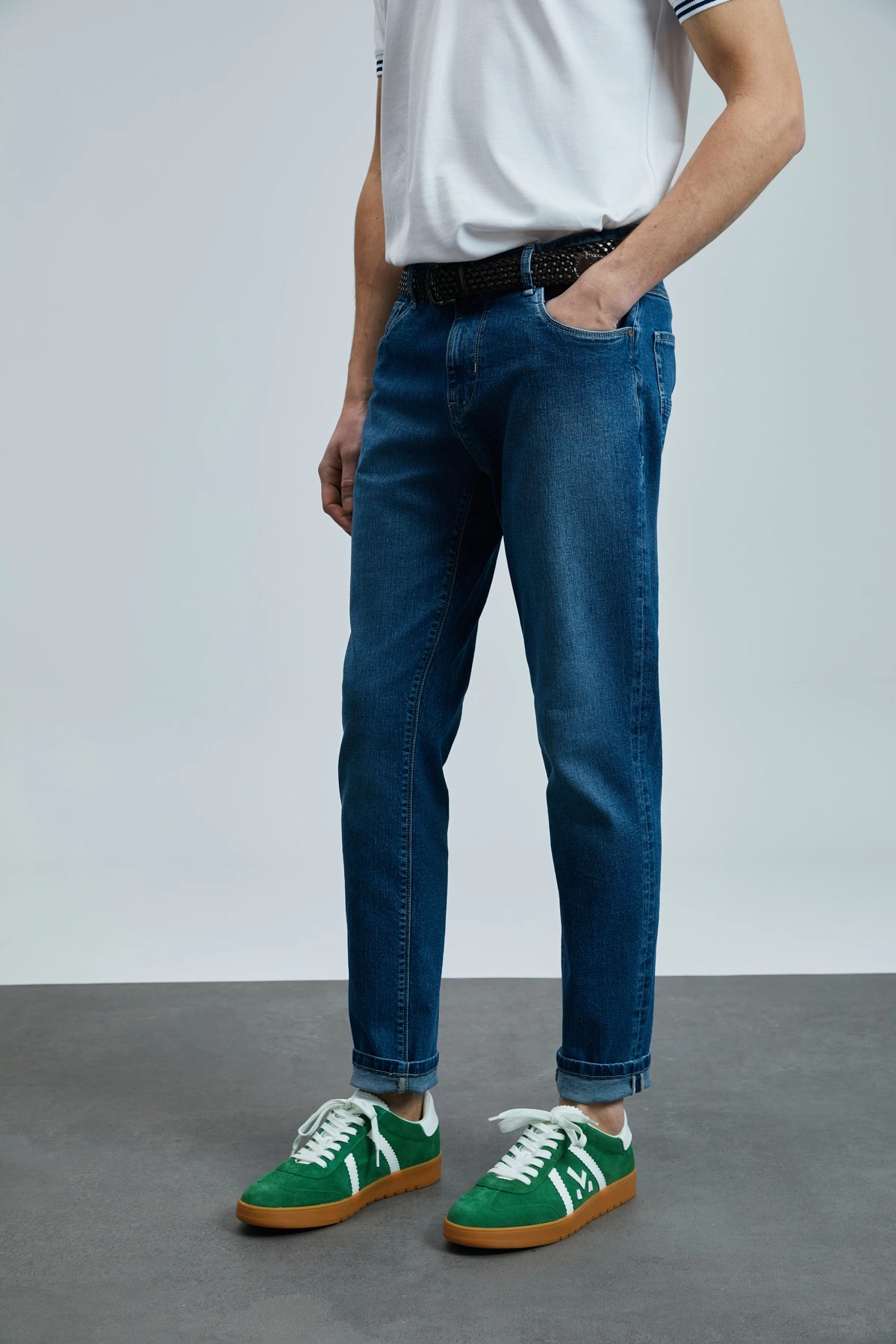 Lufian Erkek Anatol Slim Fit Mavi Pantolon 111200197