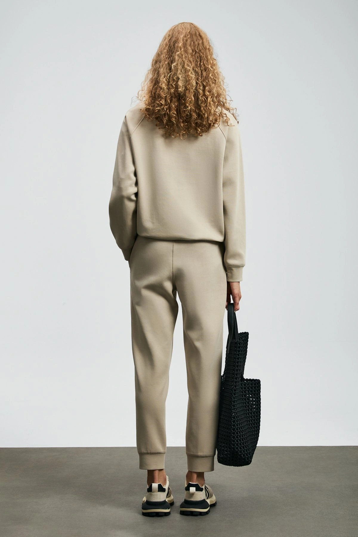 Lufian Angelina Kadın Bej Örme Sweatshirt 122030019