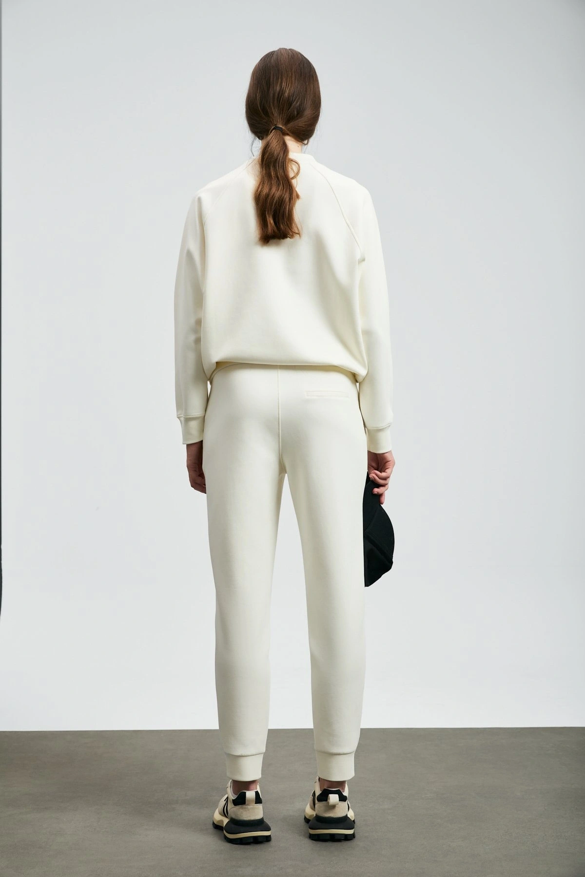 Lufian Angelina Kadın Kırık Beyaz Örme Sweatshirt 122030019