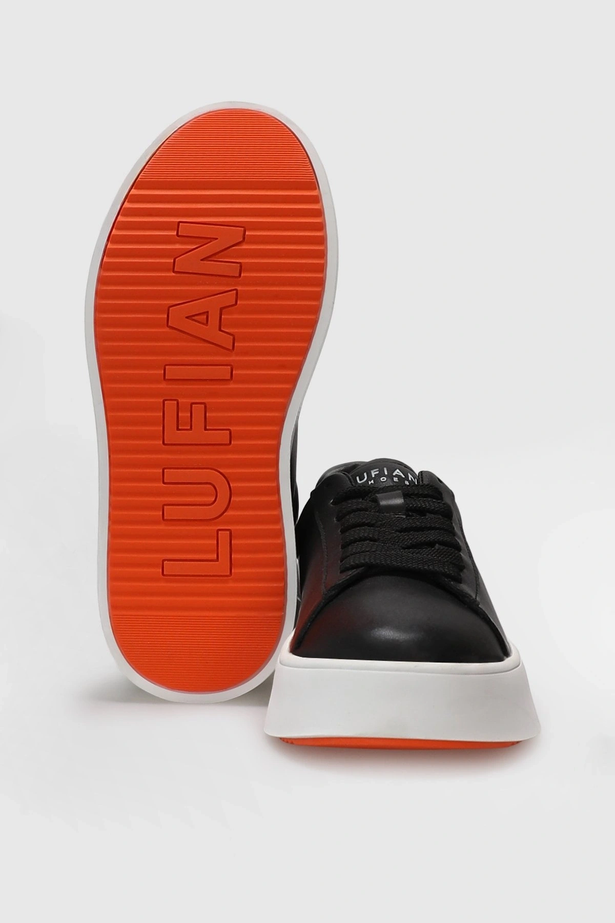 Lufian Anton Erkek Siyah Deri Sneaker Ayakkabı 111230254
