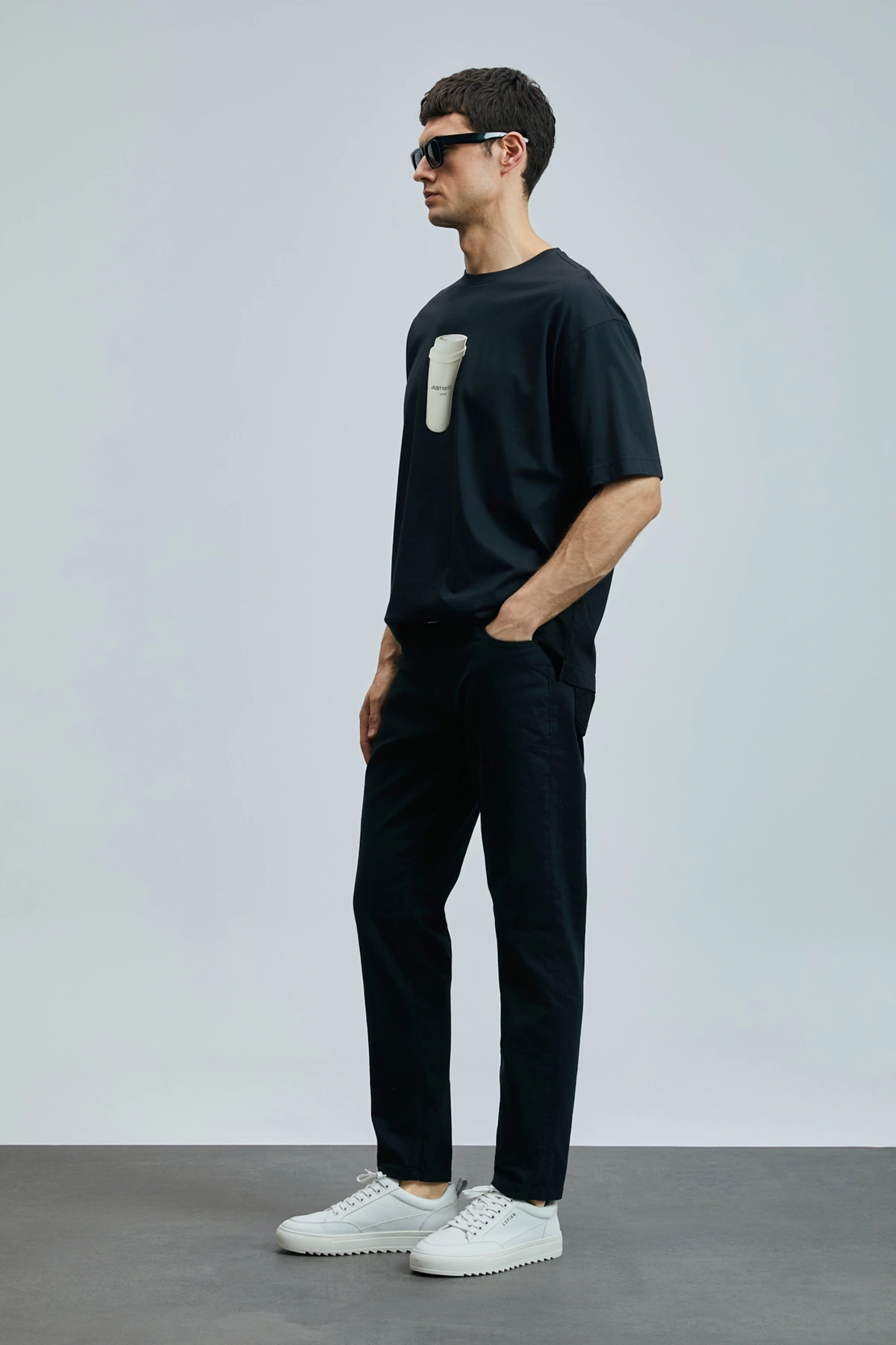 Lufian Erkek Anton Slim Fit Siyah Pantolon 111200206