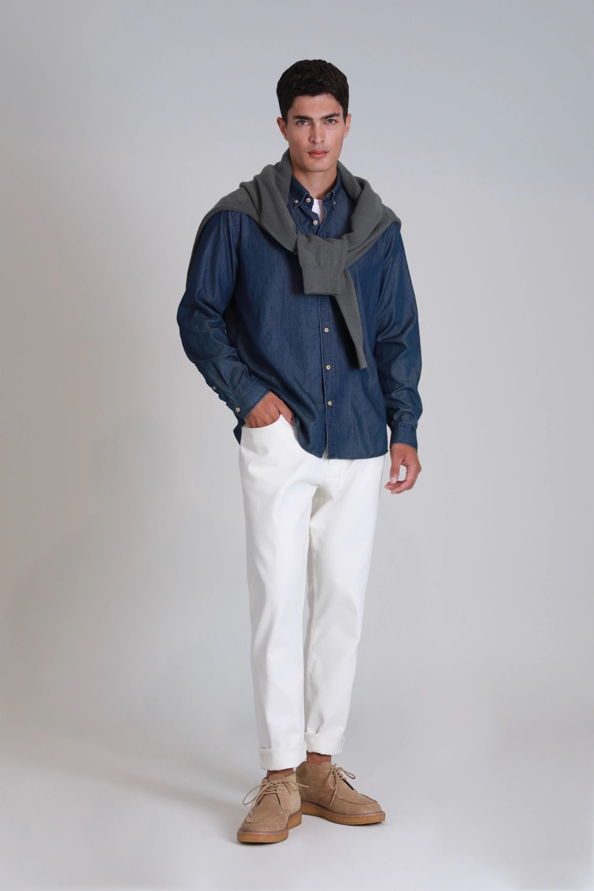 Lufian Erkek Armir Koyu Mavi Gömlek 112010665