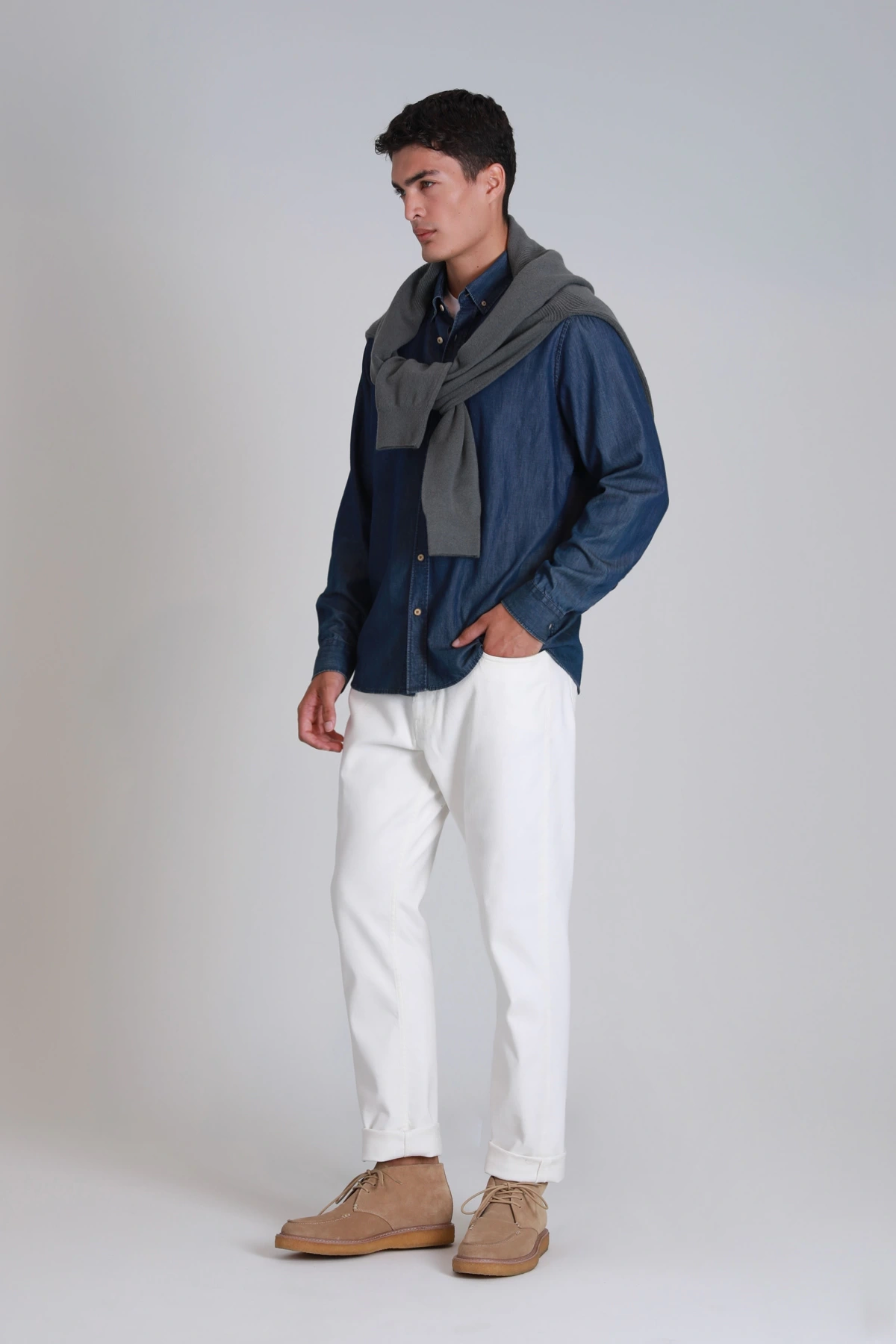 Lufian Erkek Armir Koyu Mavi Gömlek 112010665