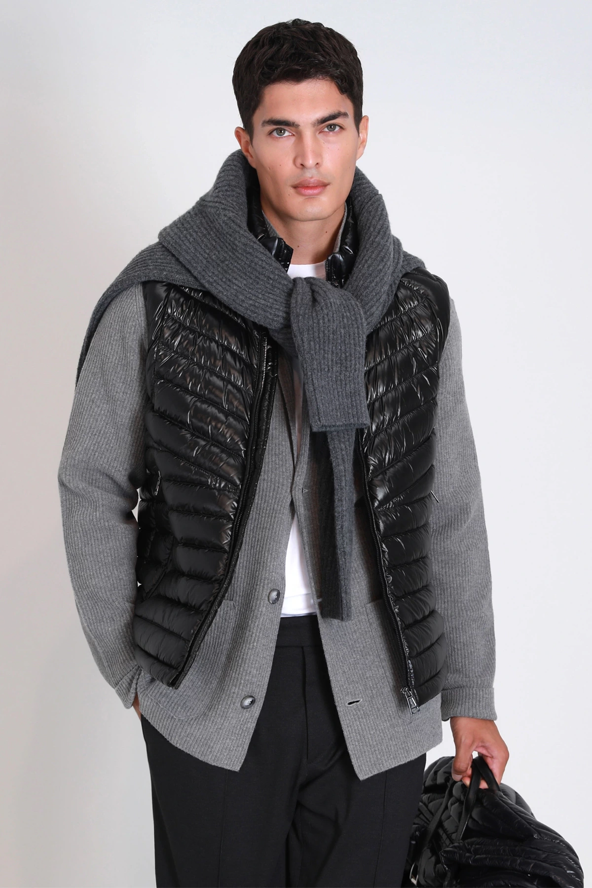 Lufian Axel Kaz Tüyü Siyah Erkek Yelek 112130024