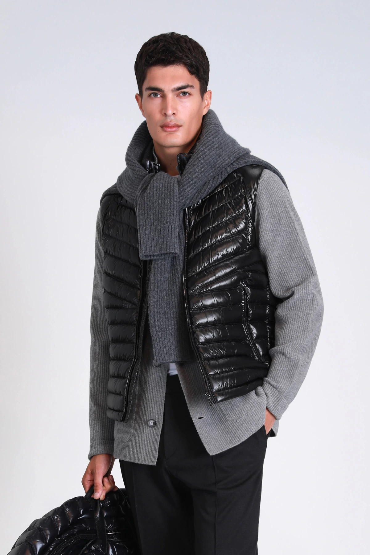 Lufian Axel Kaz Tüyü Siyah Erkek Yelek 112130024