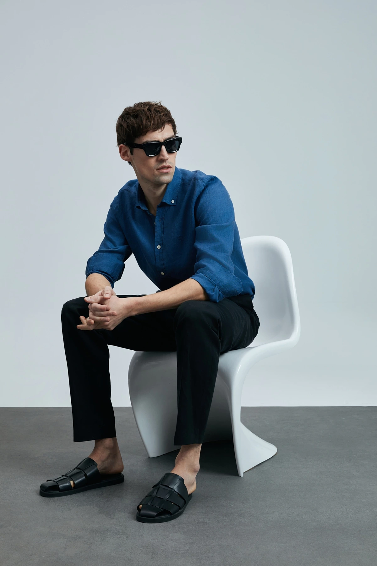 Lufian Erkek Bert Slim Fit Siyah Pantolon 111190352