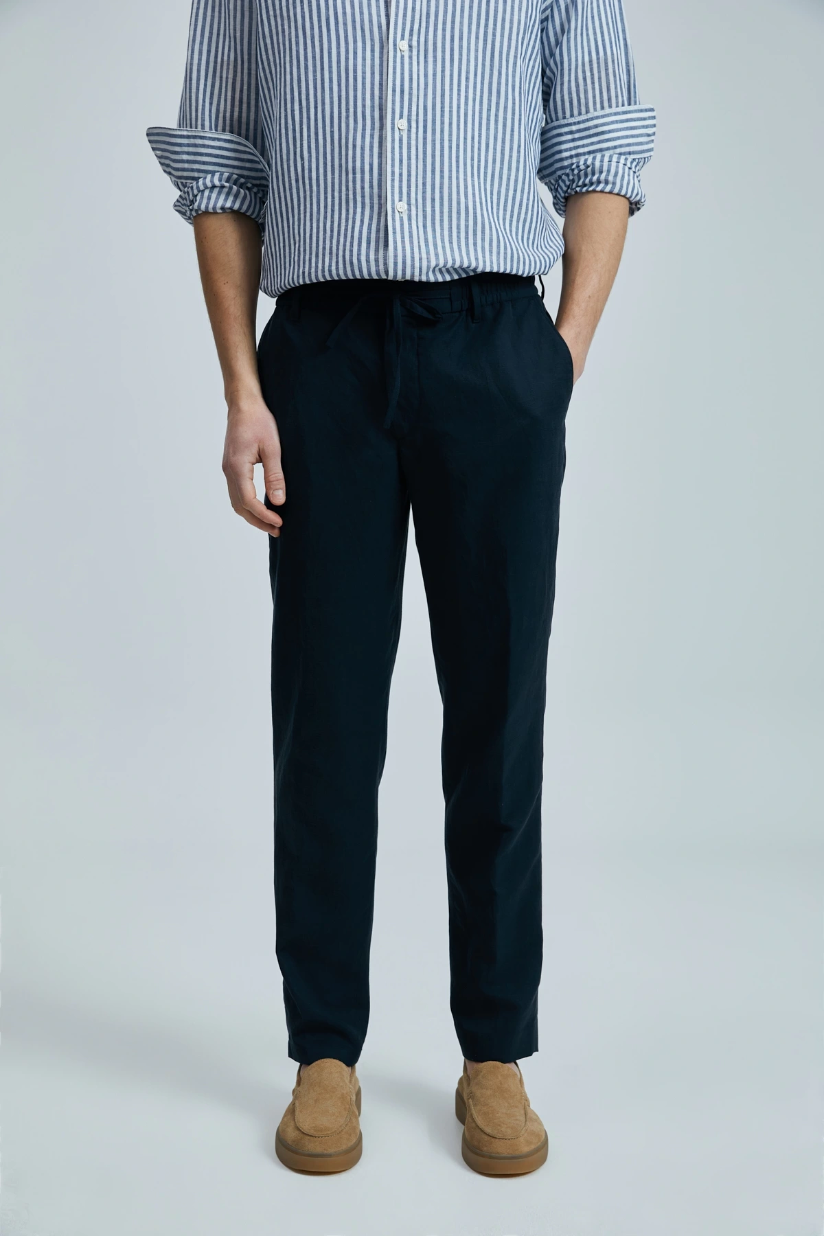 Lufian Erkek Bert Slim Fit Lacivert Pantolon 111190352