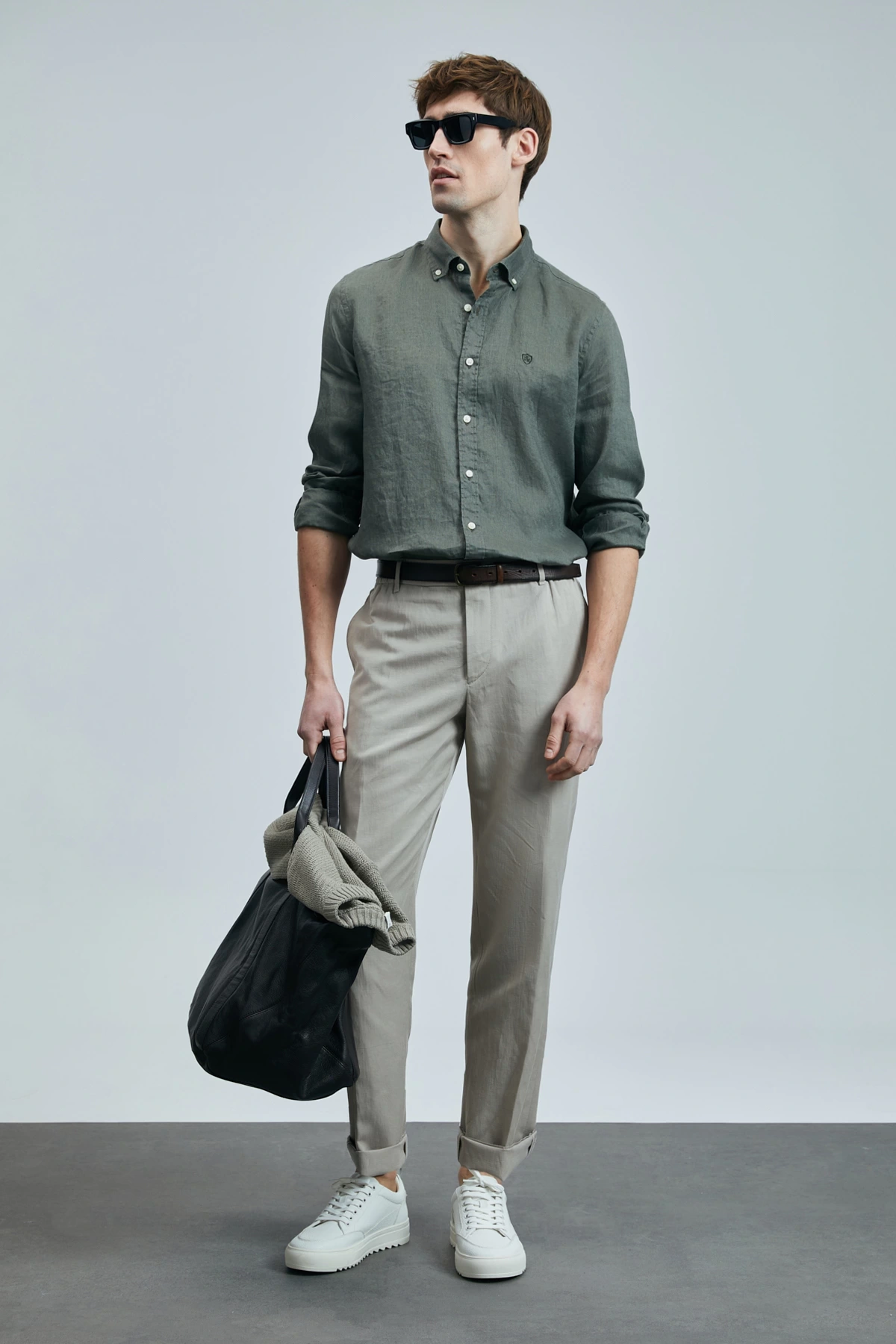 Lufian Erkek Bert Slim Fit Bej Pantolon 111190352