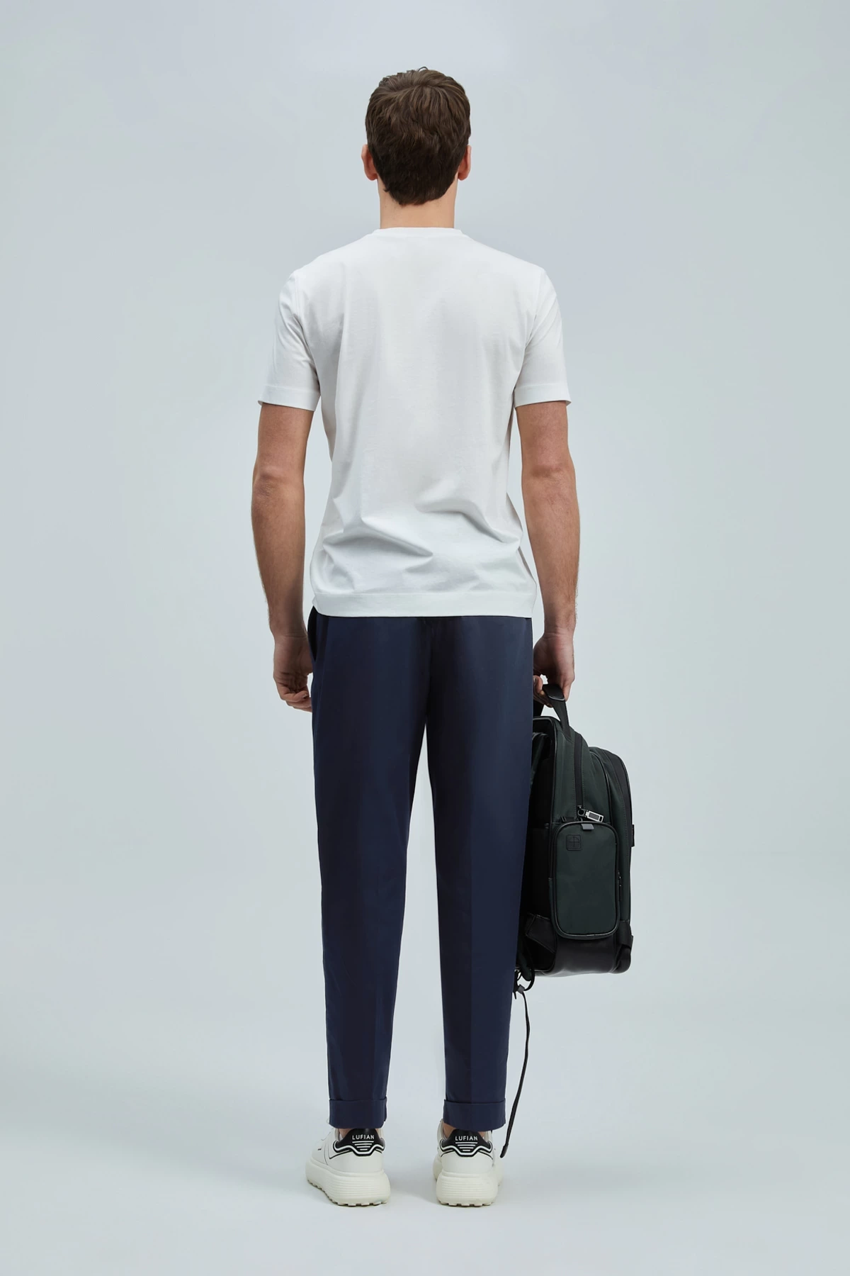 Lufian Erkek Bran Modern Grafik Kırık Beyaz T-Shirt 111020262