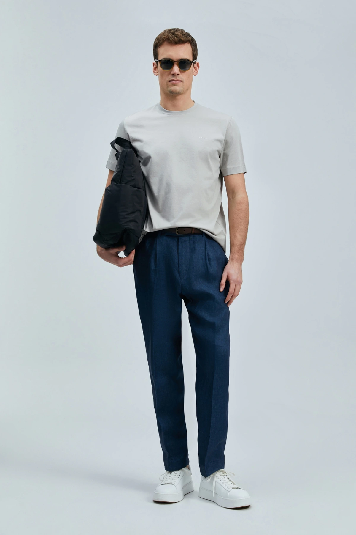 Lufian Erkek Bran Modern Grafik Bej T-Shirt IS111020262