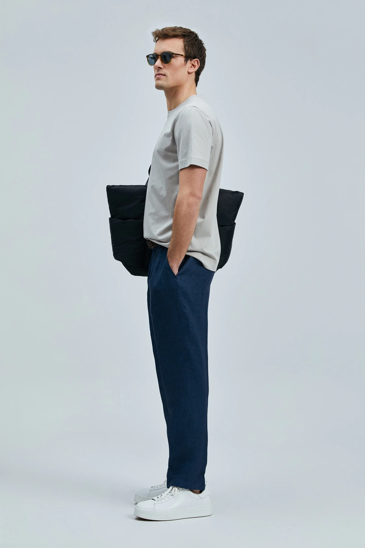 Lufian Erkek Bran Modern Grafik Bej T-Shirt IS111020262