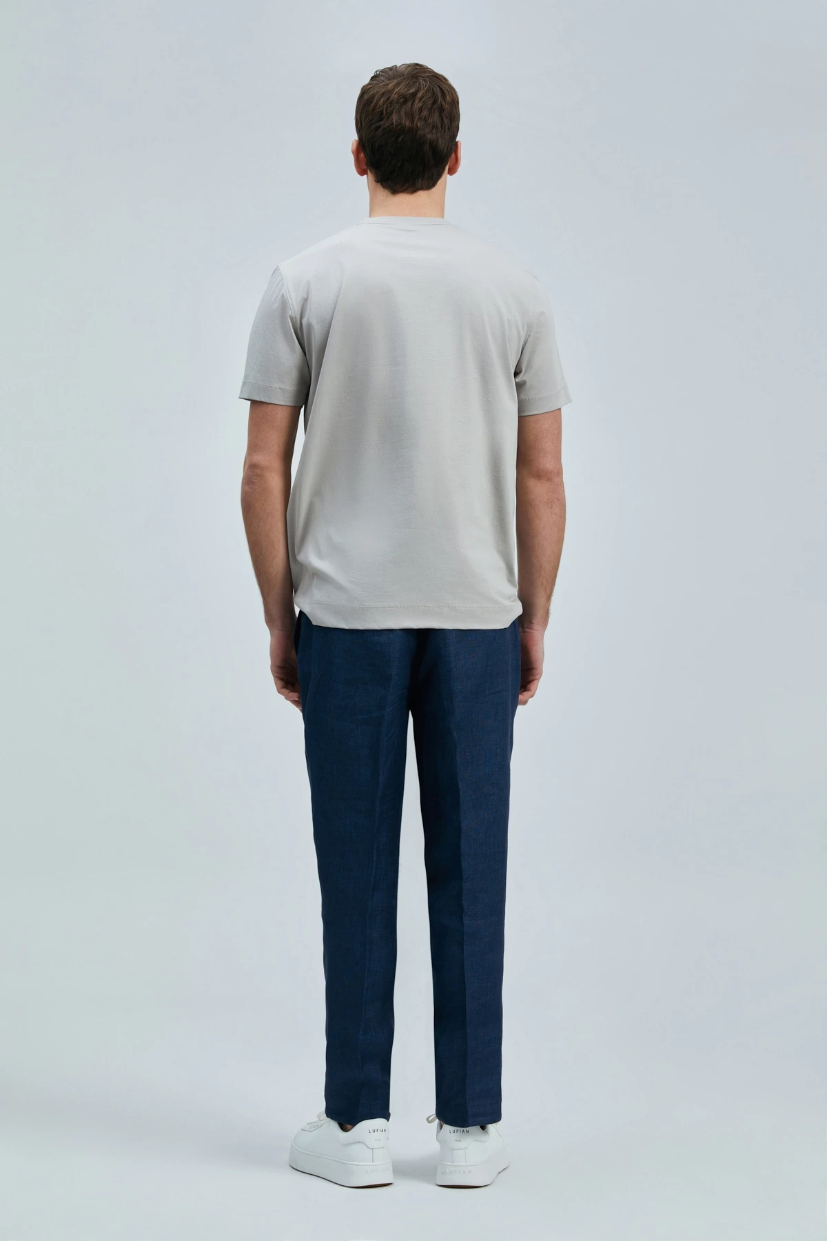 Lufian Erkek Bran Modern Grafik Bej T-Shirt IS111020262