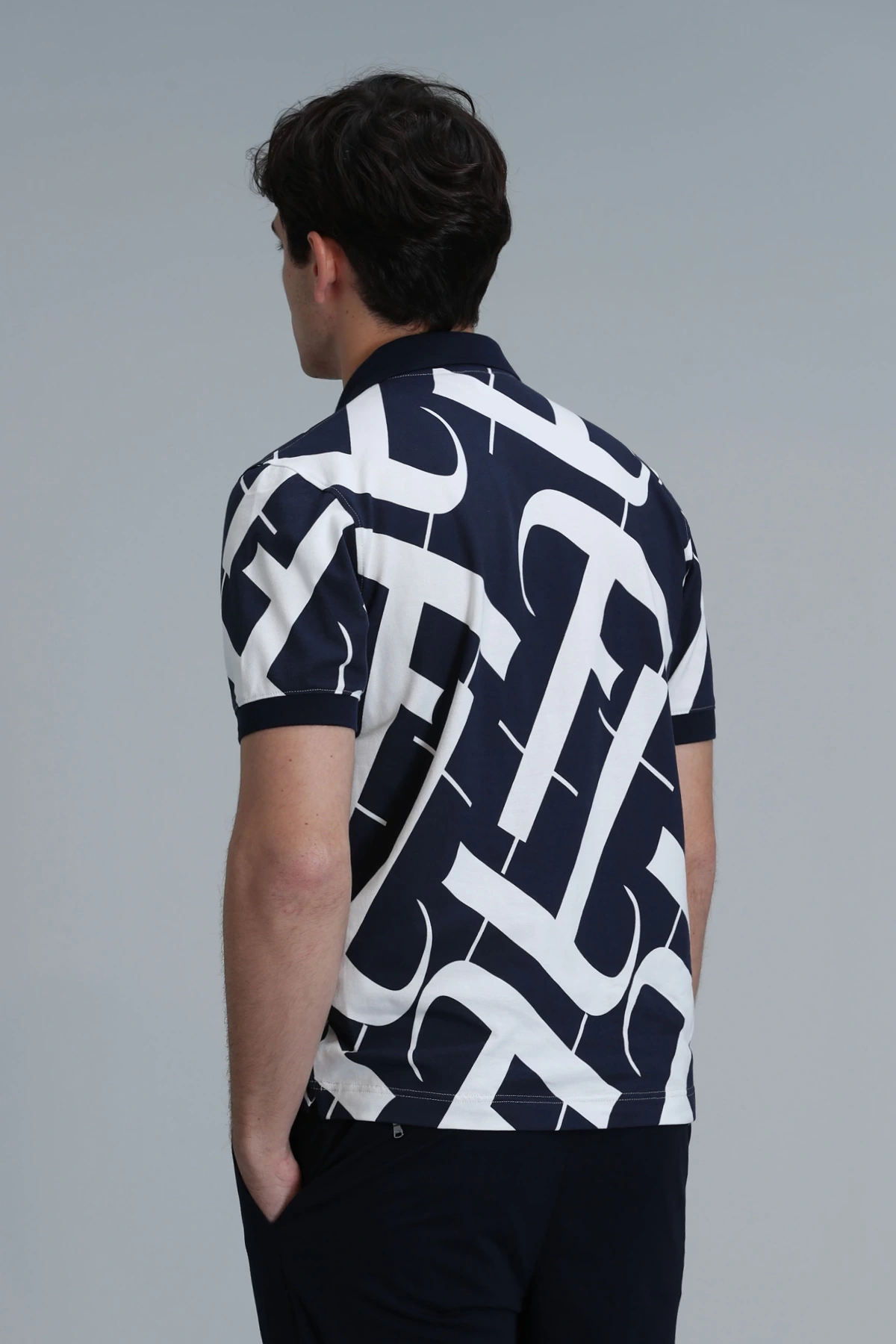 Lufian Erkek Cara Polo Yaka Lacivert T-Shirt 111040180
