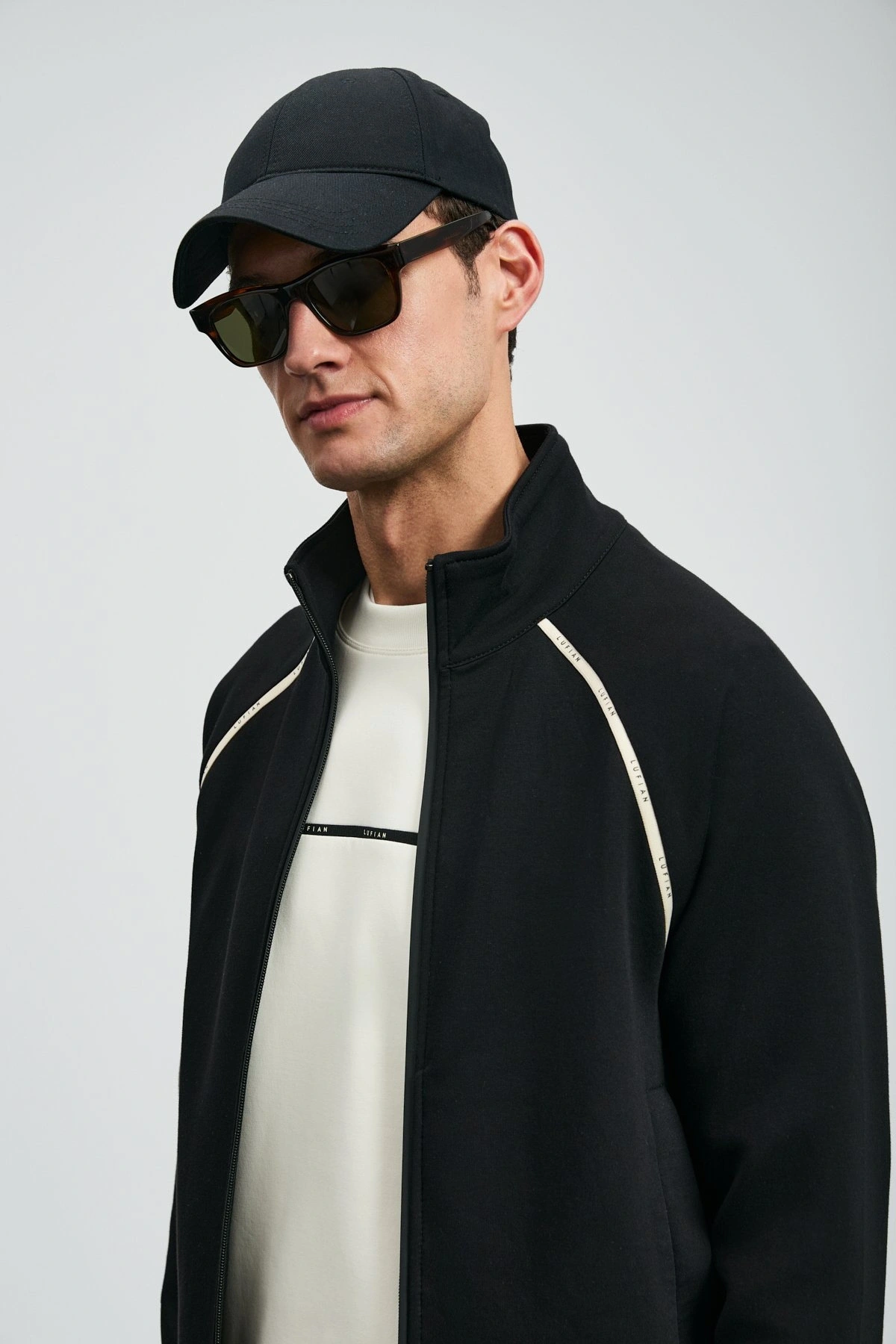 Lufian Charms Erkek Siyah Eşofman Üstü 112050078