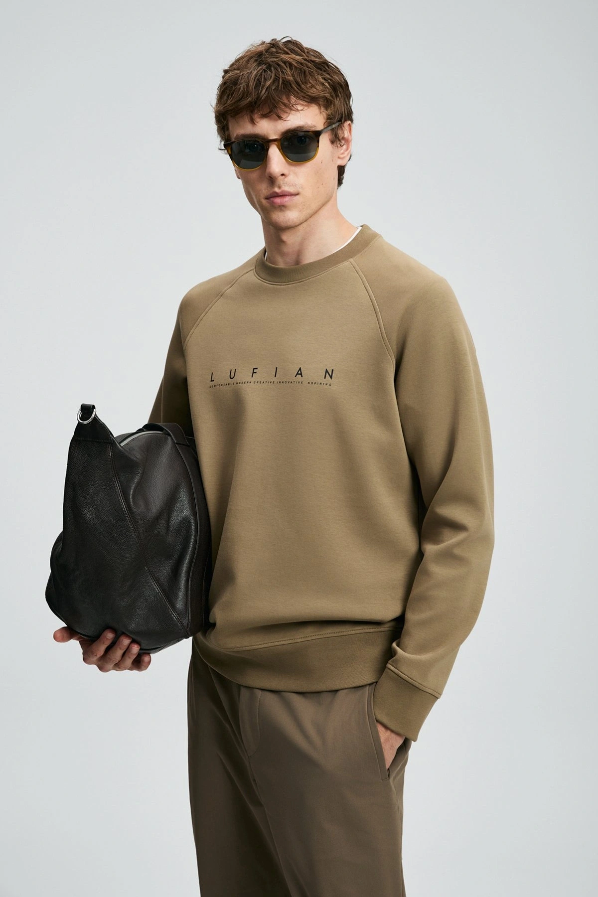 Lufian Cooper Erkek Kum Renk Sweatshirt 112030177