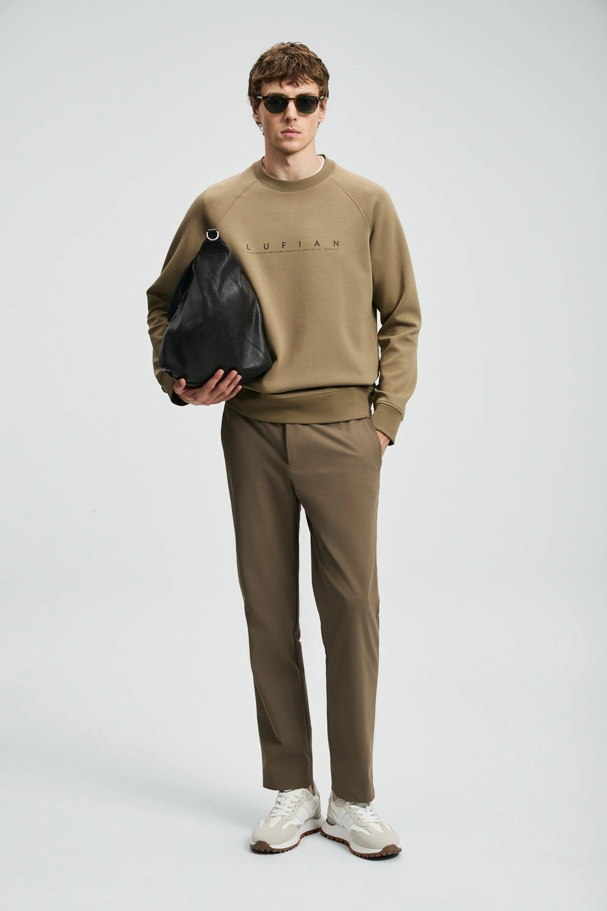 Lufian Cooper Erkek Kum Renk Sweatshirt 112030177