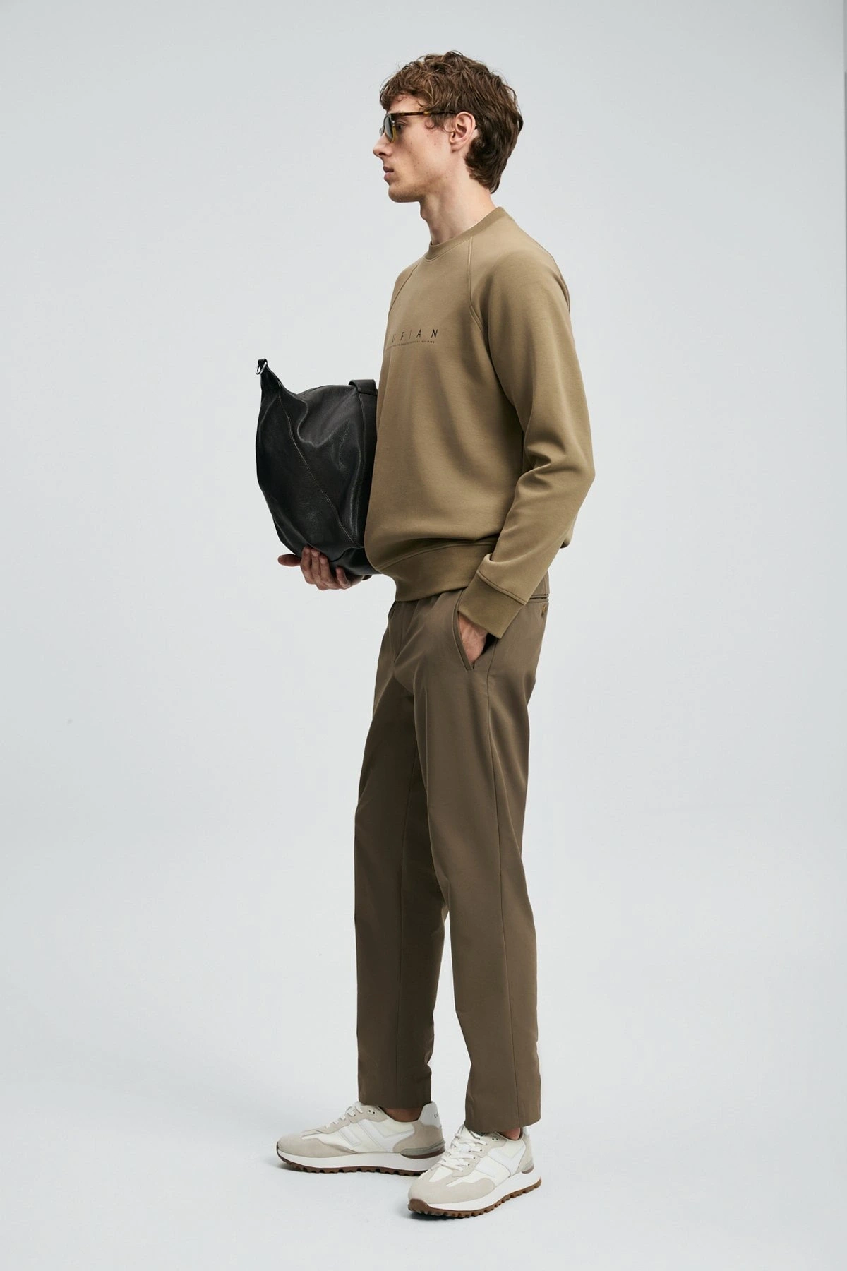 Lufian Cooper Erkek Kum Renk Sweatshirt 112030177