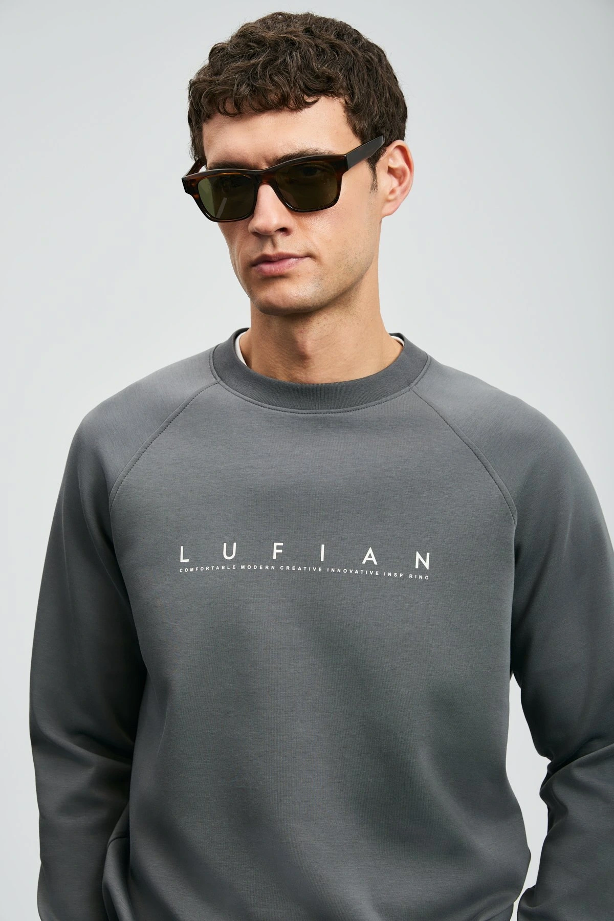 Lufian Erkek Cooper Koyu Gri Sweatshirt 112030177