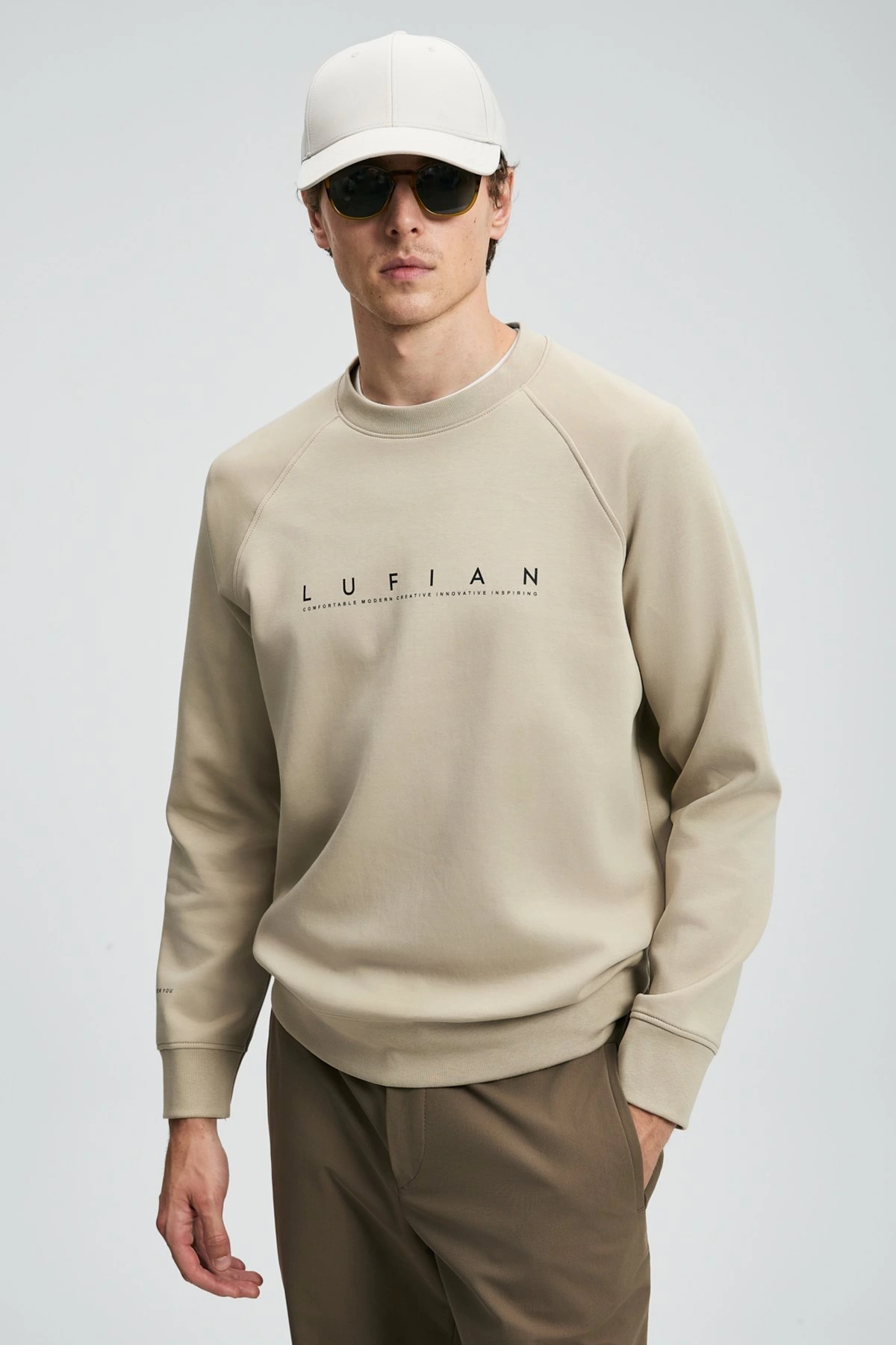 Lufian Erkek Cooper Bej Sweatshirt 112030177