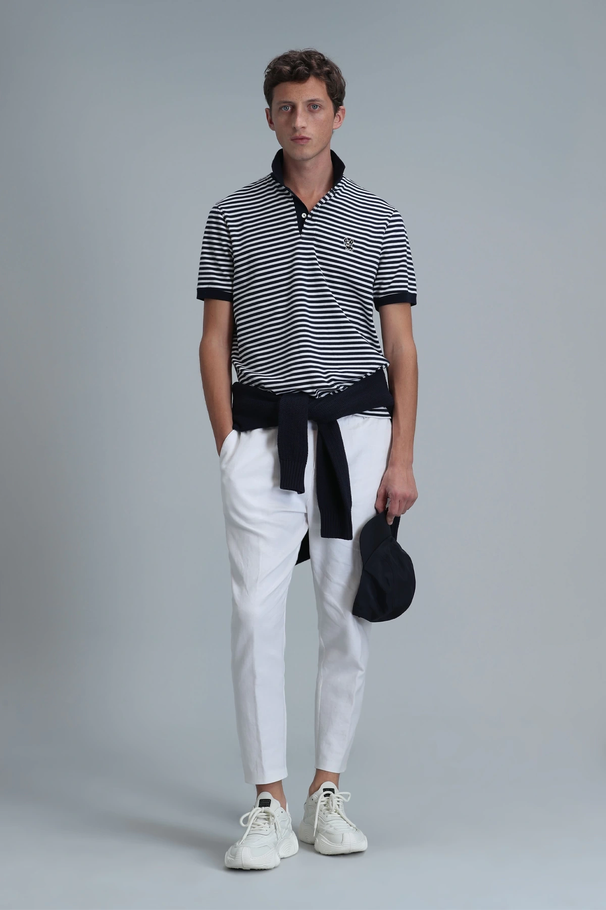 Lufian Erkek Dani Polo Yaka Lacivert T-Shirt 111040184