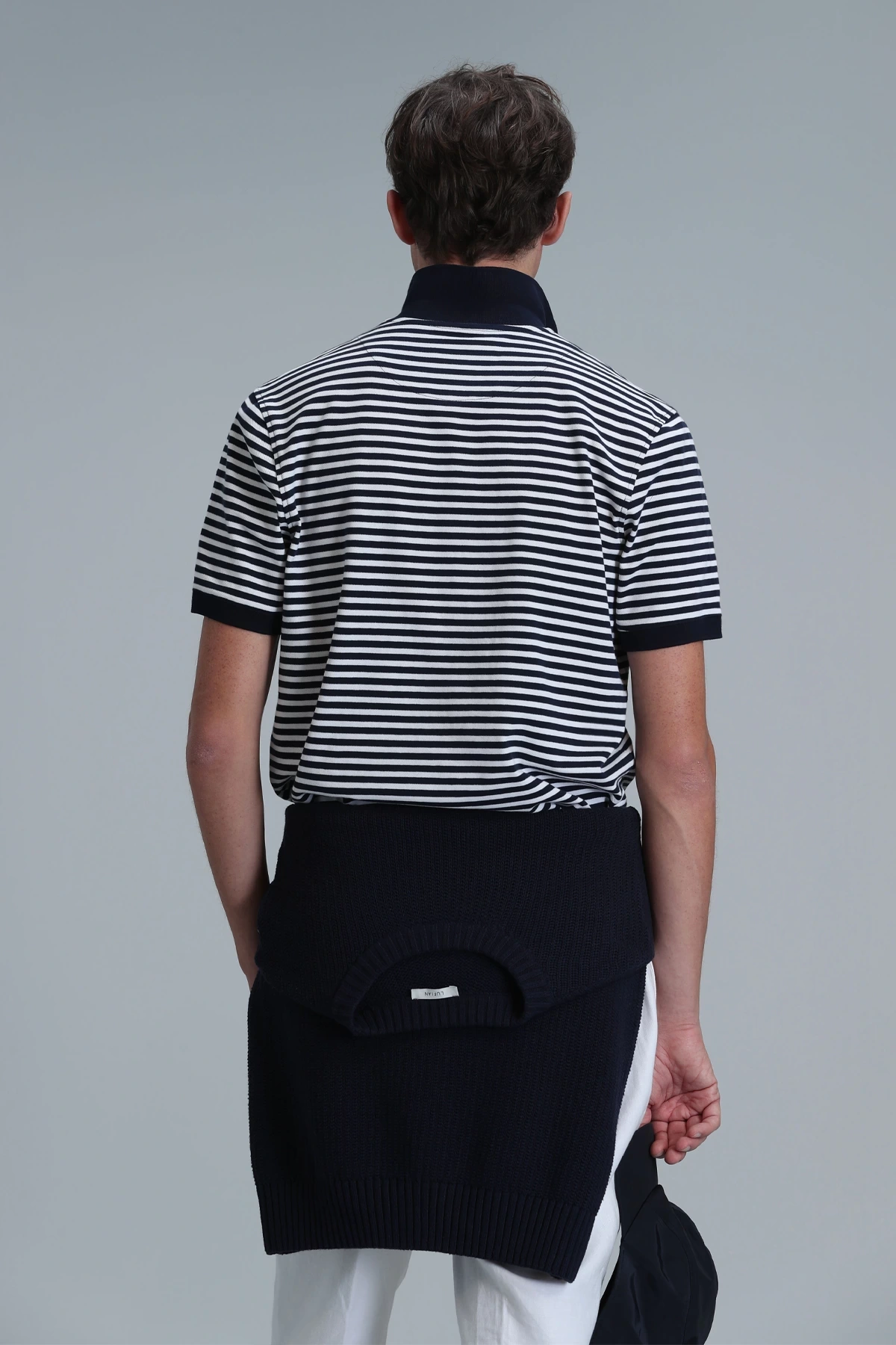 Lufian Erkek Dani Polo Yaka Lacivert T-Shirt 111040184