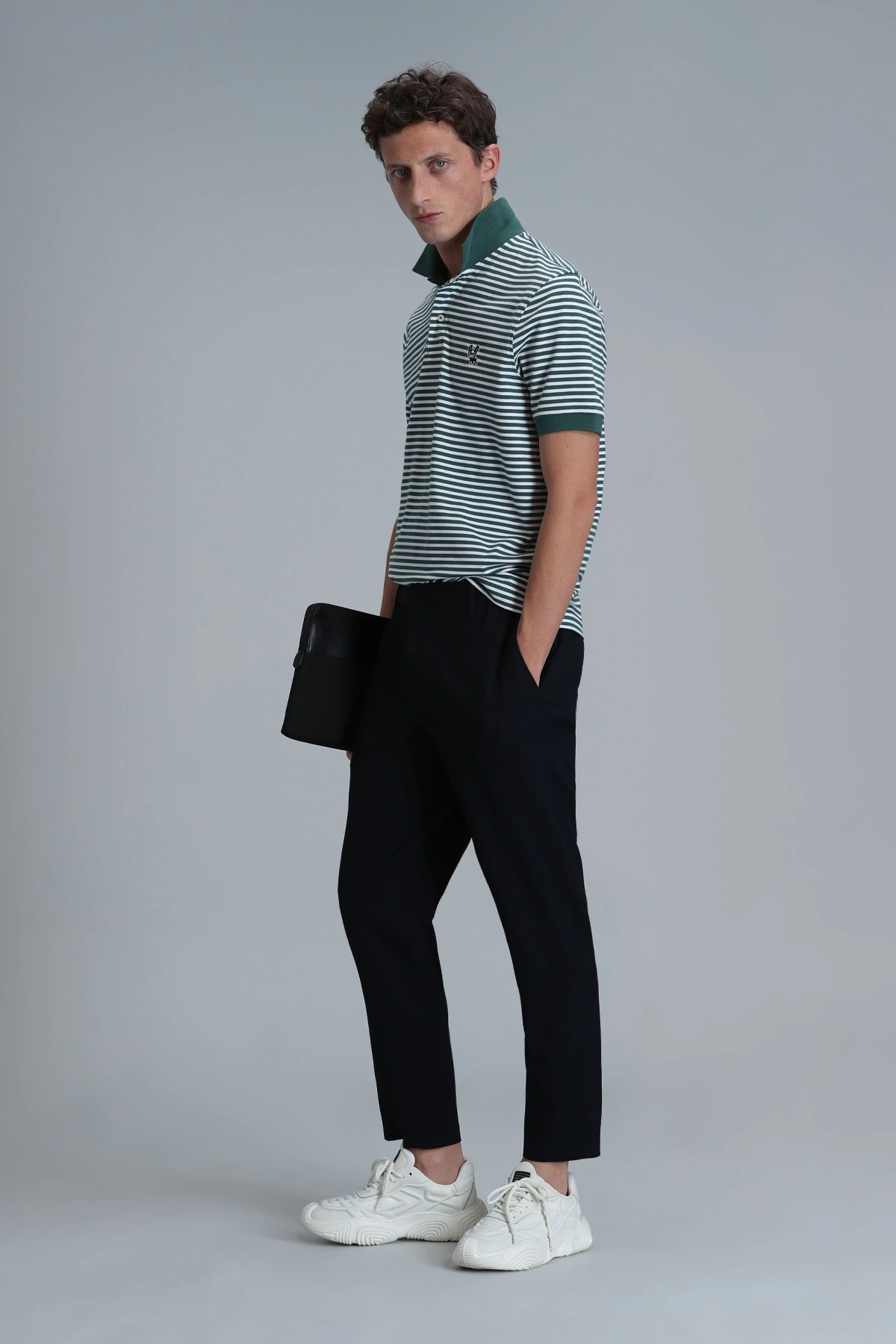 Lufian Erkek Dani Polo Yaka Yeşil T-Shirt 111040184