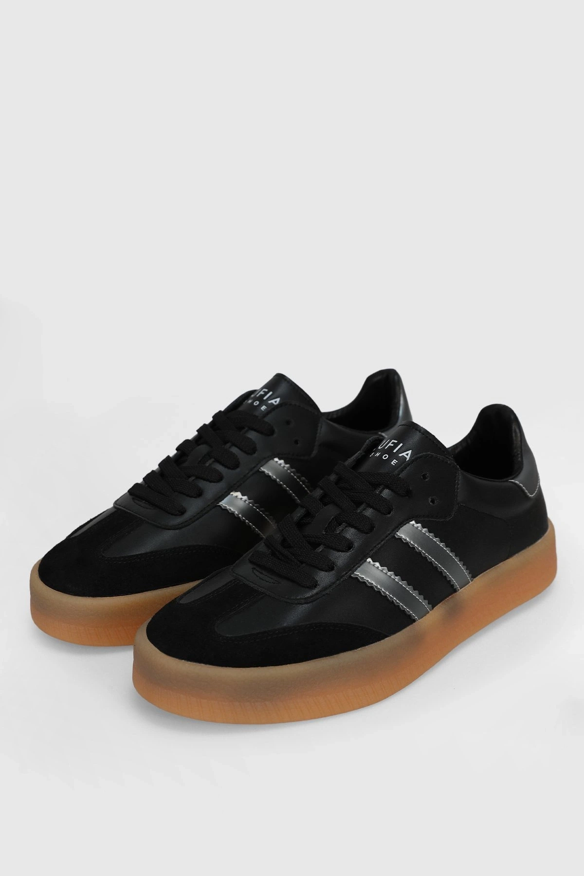 Lufian David Erkek Siyah Deri Sneaker Ayakkabı 112230234