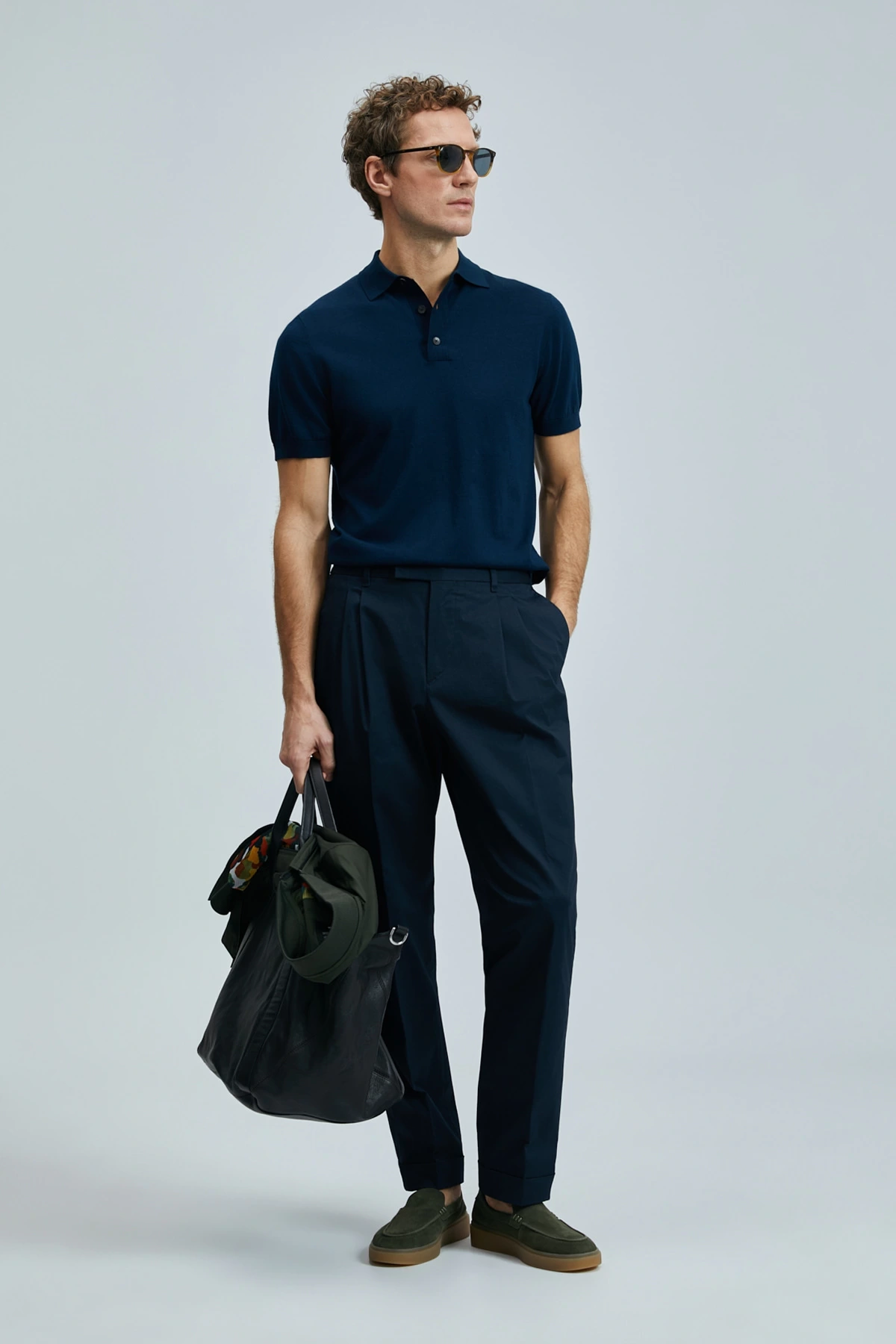 Lufian Erkek Derek Polo Yaka Lacivert T-Shirt 111090103