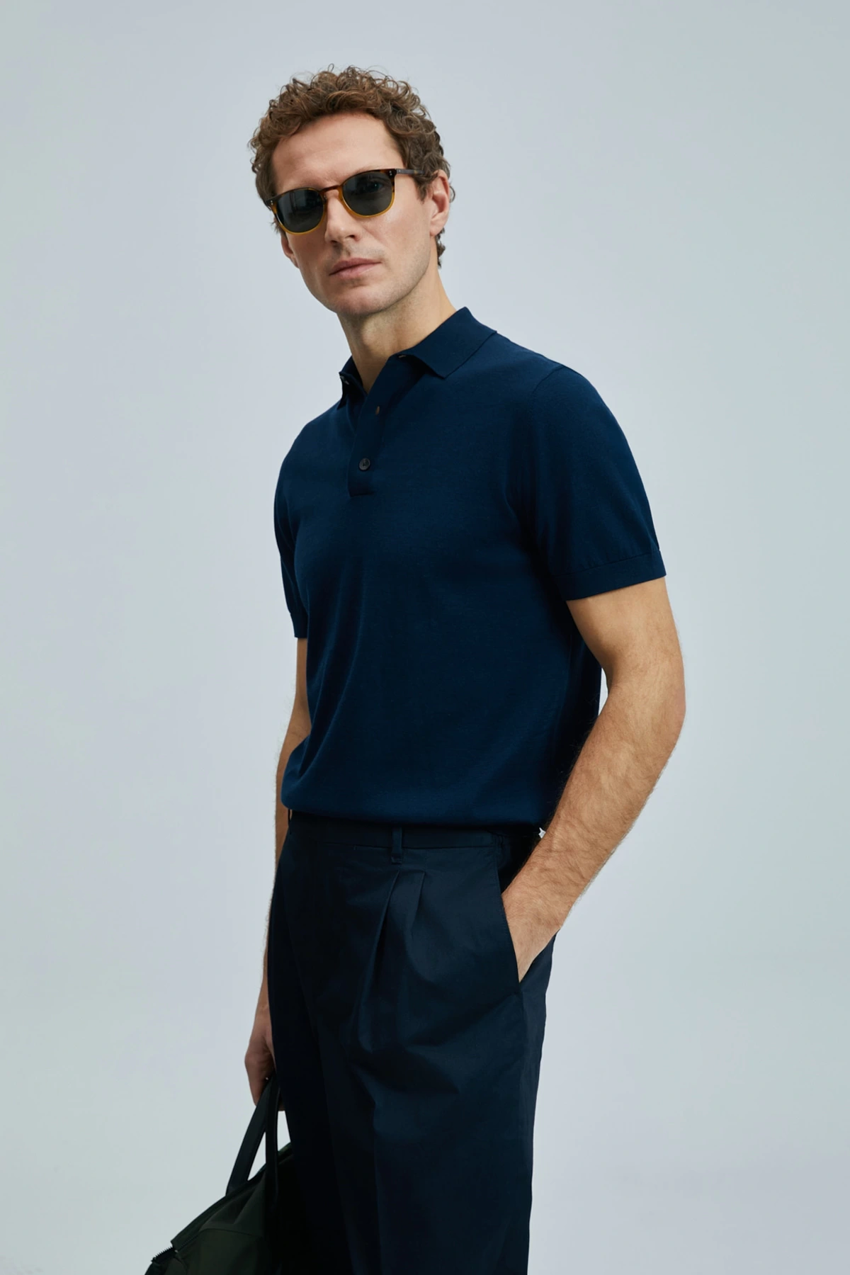 Lufian Erkek Derek Polo Yaka Lacivert T-Shirt 111090103