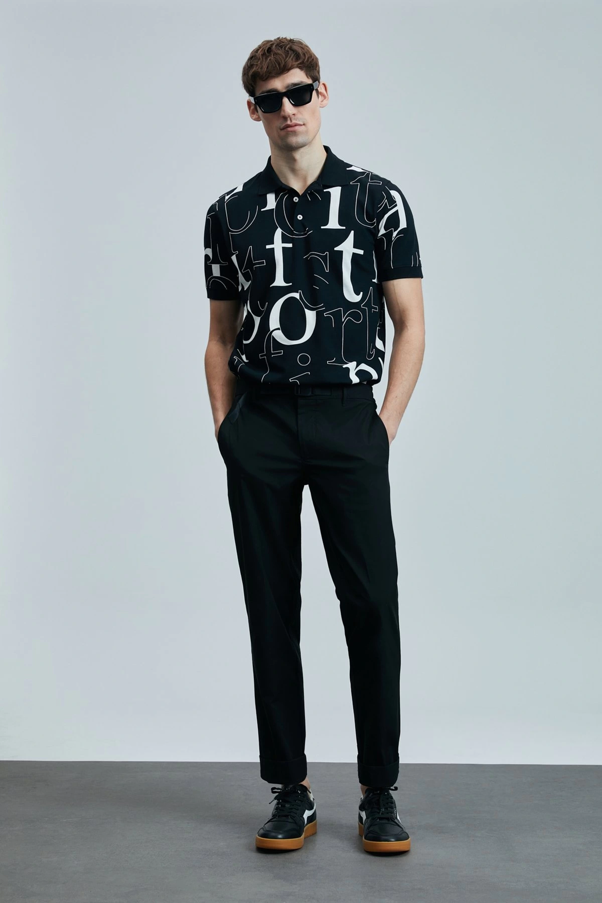 Lufian Erkek Diamond Smart Polo Siyah T-Shirt 111040219