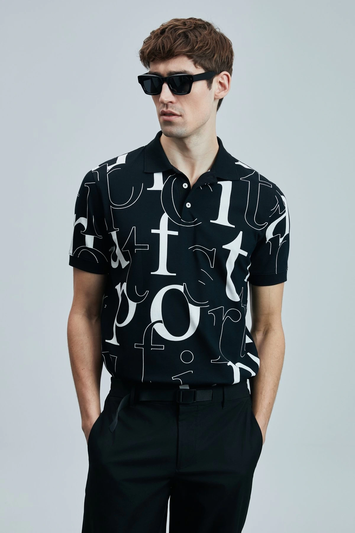 Lufian Erkek Diamond Smart Polo Siyah T-Shirt 111040219