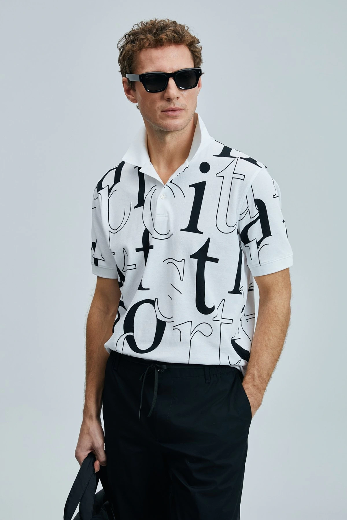 Lufian Erkek Diamond Smart Polo Beyaz T-Shirt 111040219